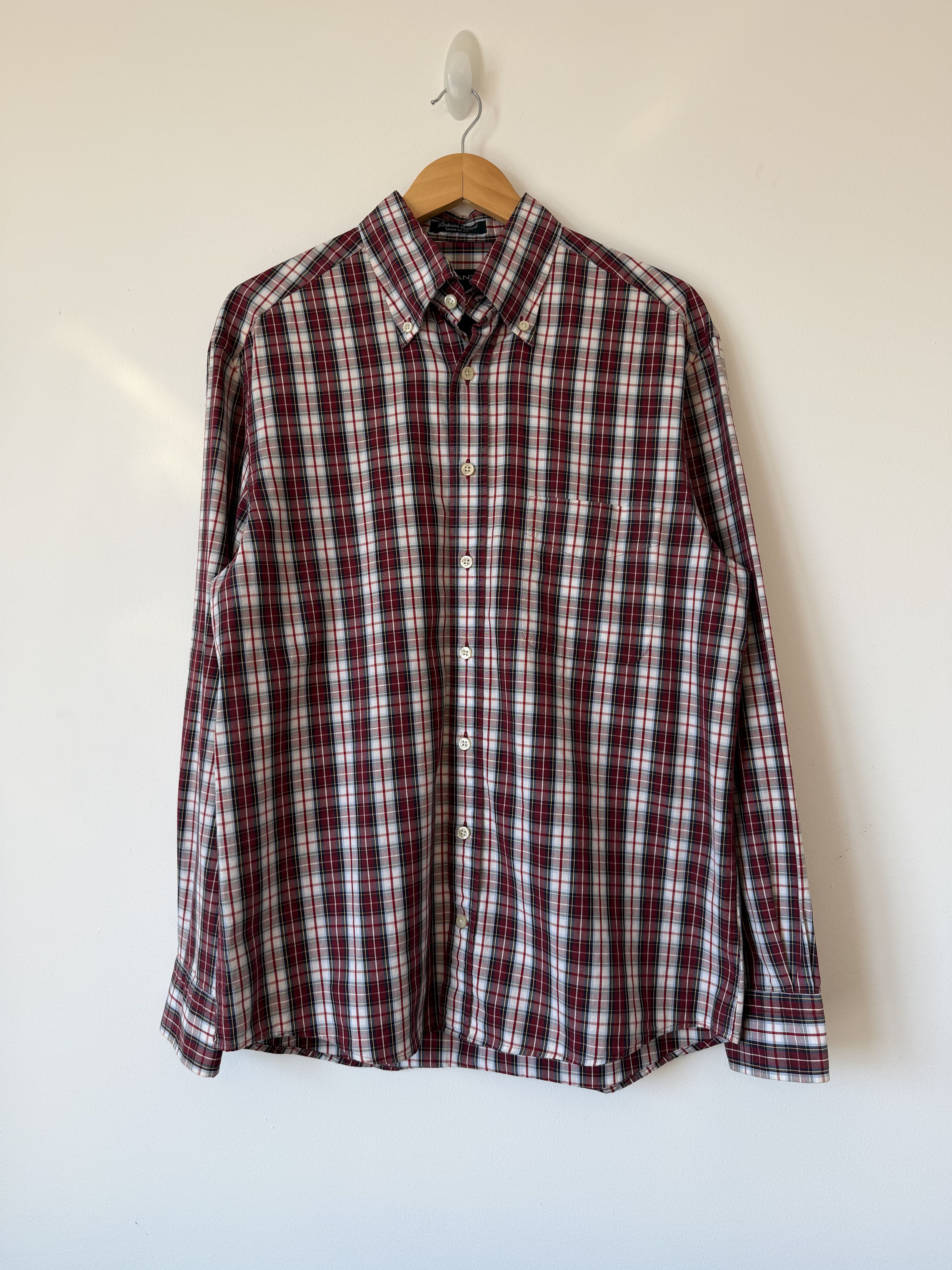 Gant GANT Rugger Plaid Button Down Shirt Medium Red Navy Size US M / EU 48-50 / 2 - 1 Thumbnail