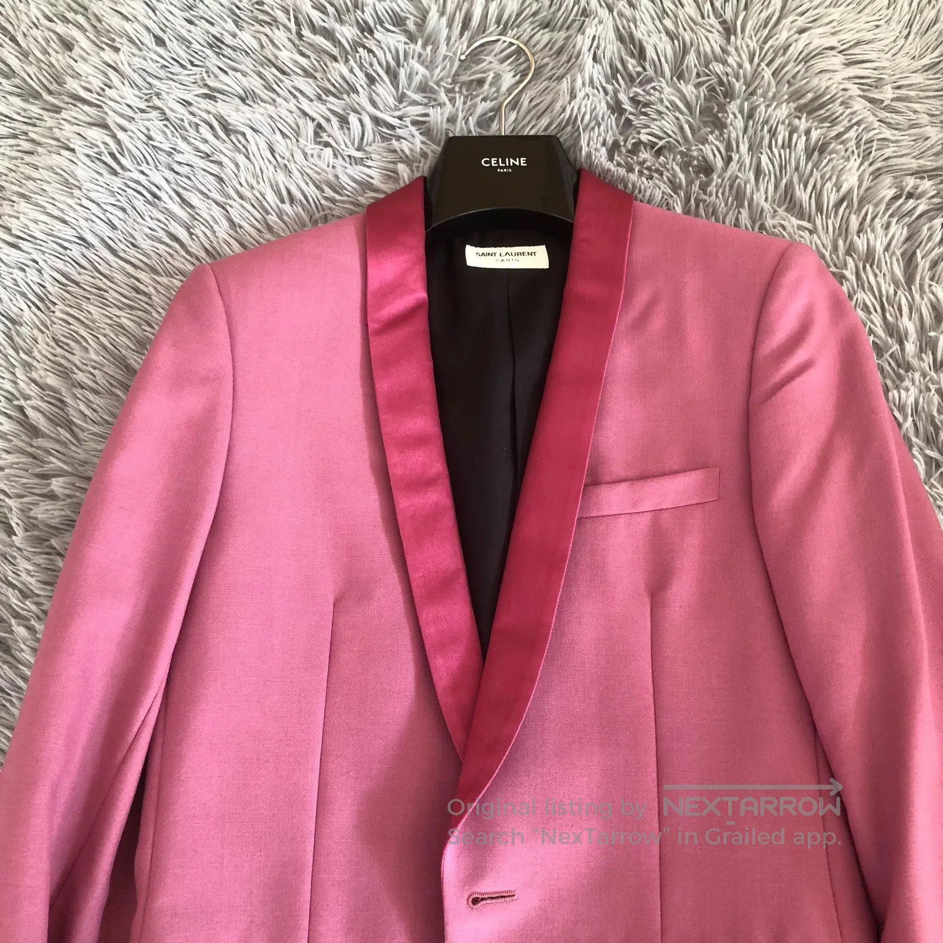 Saint Laurent Paris Saint Laurent 16SS Shawl Collar Pink Blazer. Size US S / EU 44-46 / 1 - 2 Thumbnail