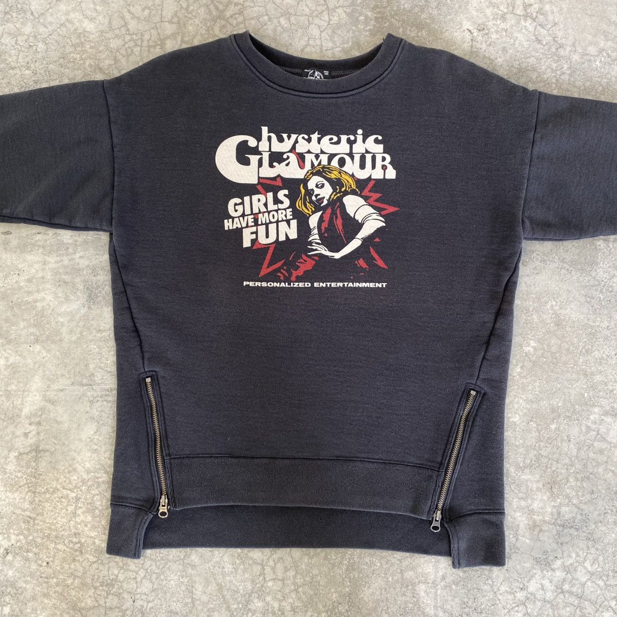 Hysteric Glamour Side Seam Zipper Crewneck Sweatshirt Size US M / EU 48-50 / 2 - 6 Thumbnail
