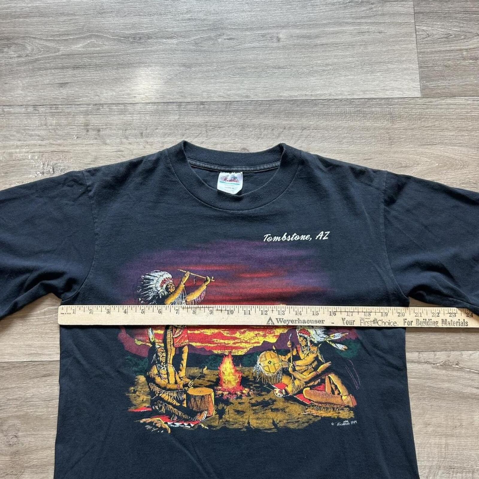 Native Vintage 90s Native American nature t shirt aop wrap around M Size US M / EU 48-50 / 2 - 6 Thumbnail