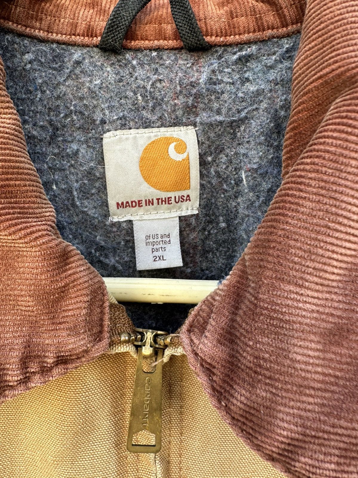 Carhartt 90's Faded Vintage Carhartt Detroit jacket J001 BRN Size US XXL / EU 58 / 5 - 5 Thumbnail