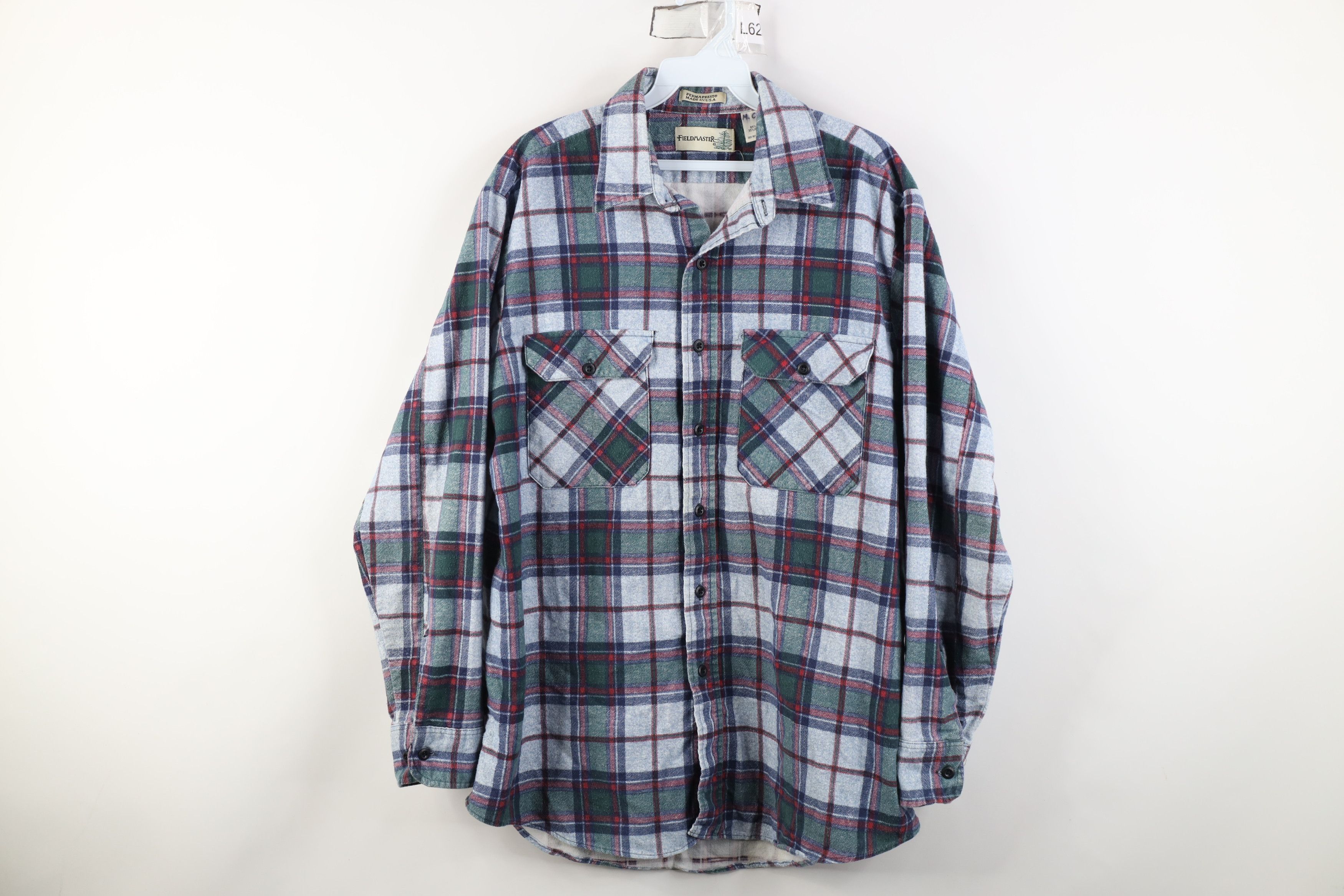 Vintage Vintage 90s Streetwear Collared Button Shirt Plaid USA Size US L / EU 52-54 / 3 - 1 Thumbnail