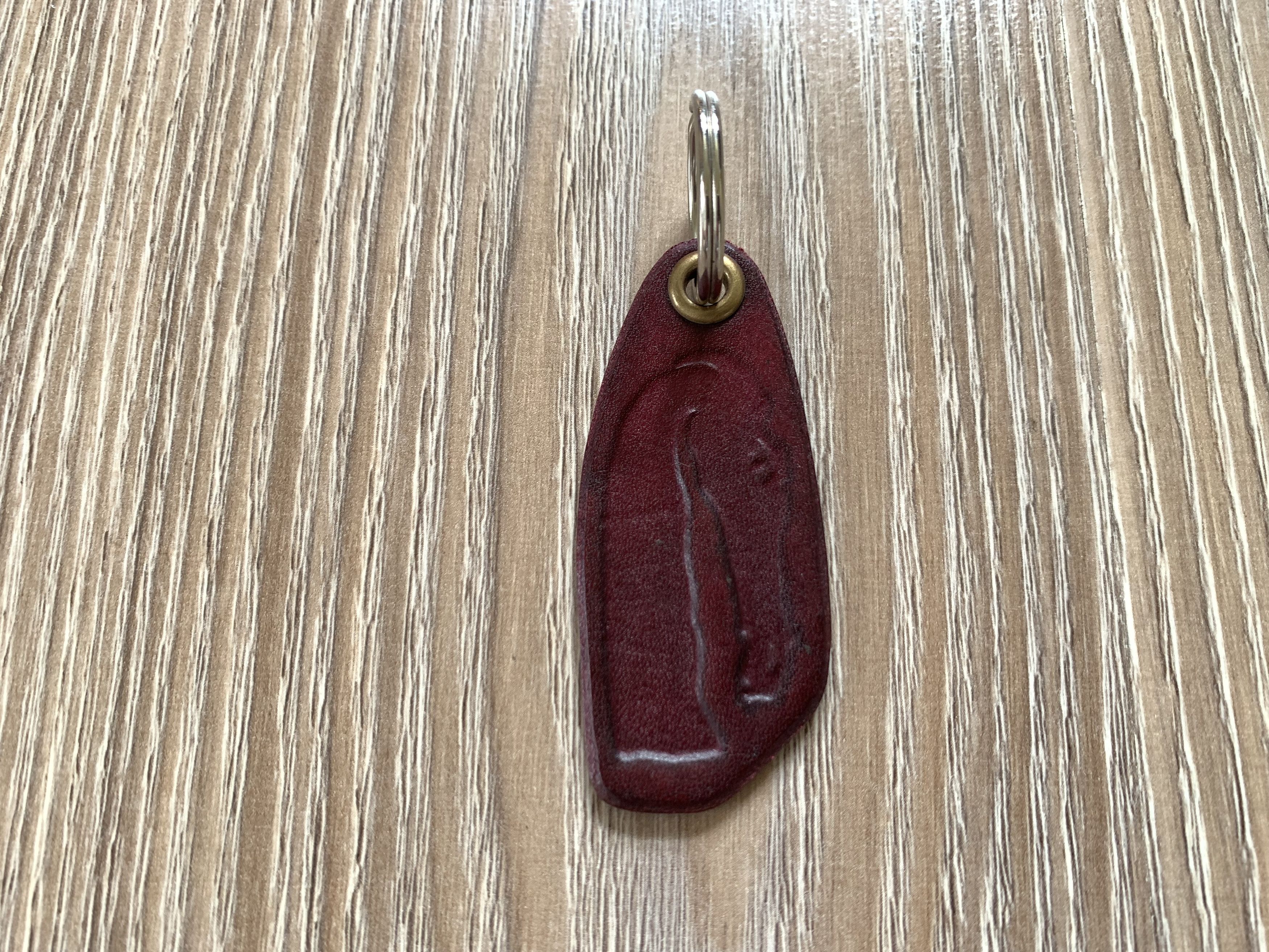Handmade Leather Keychain With Embossing Size ONE SIZE - 3 Thumbnail