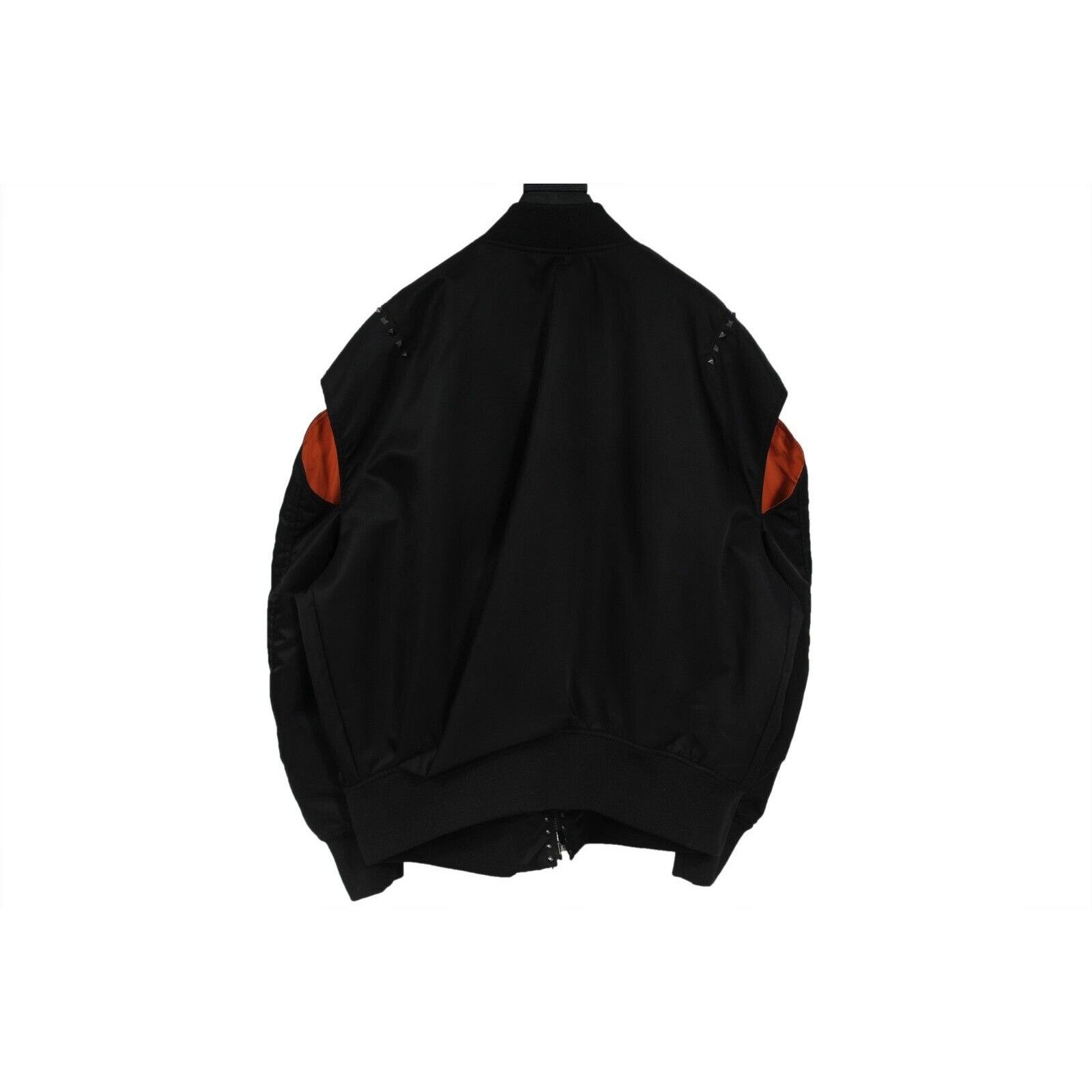 Valentino Deconstructed Rockstud Bomber Jacket Black Size US L / EU 52-54 / 3 - 2 Thumbnail