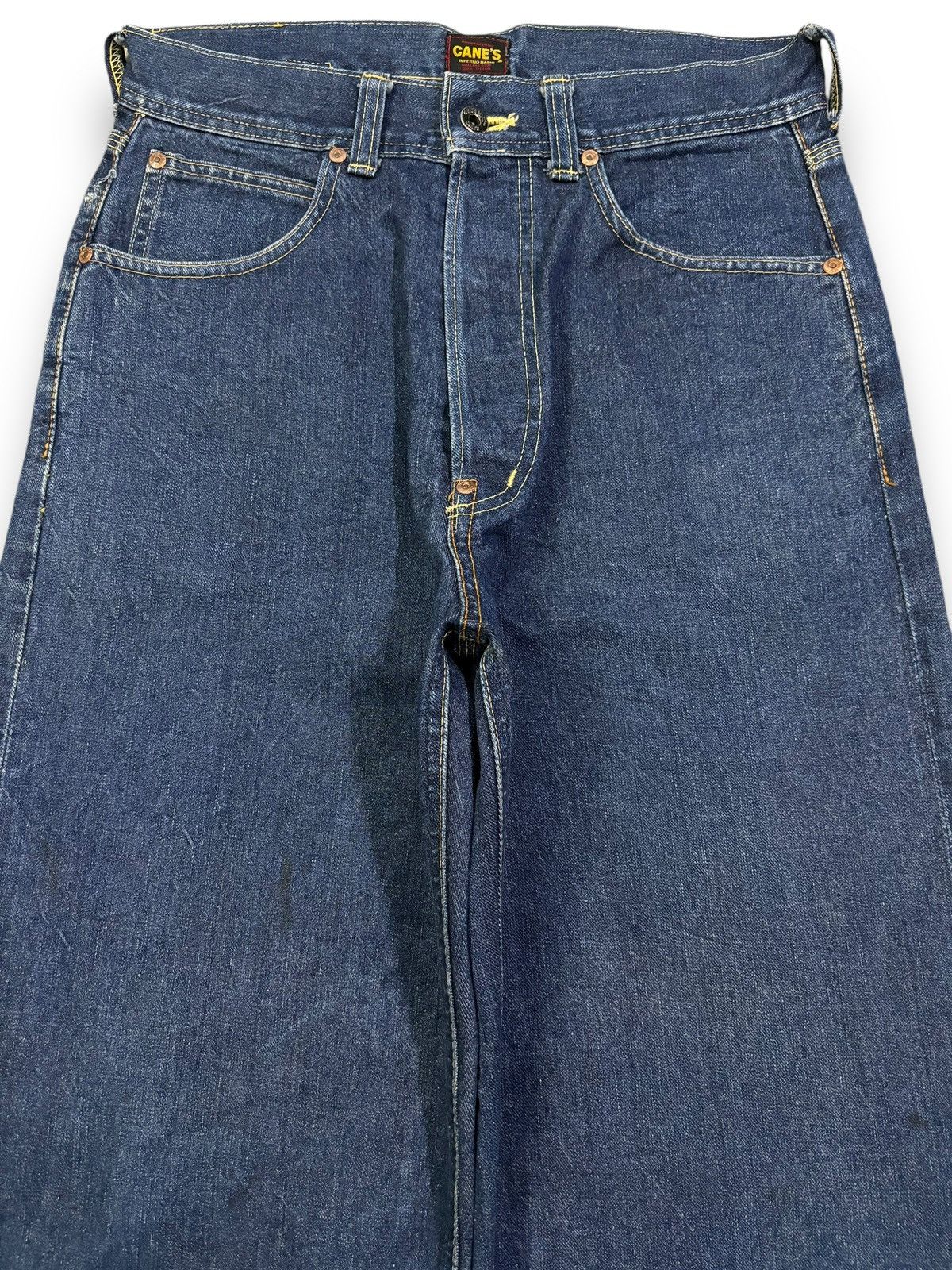 Sugar Cane Vintage 1990s Sugar Cane’s Selvedge Buckle Back Baggy Jeans Size US 30 / EU 46 - 4 Thumbnail