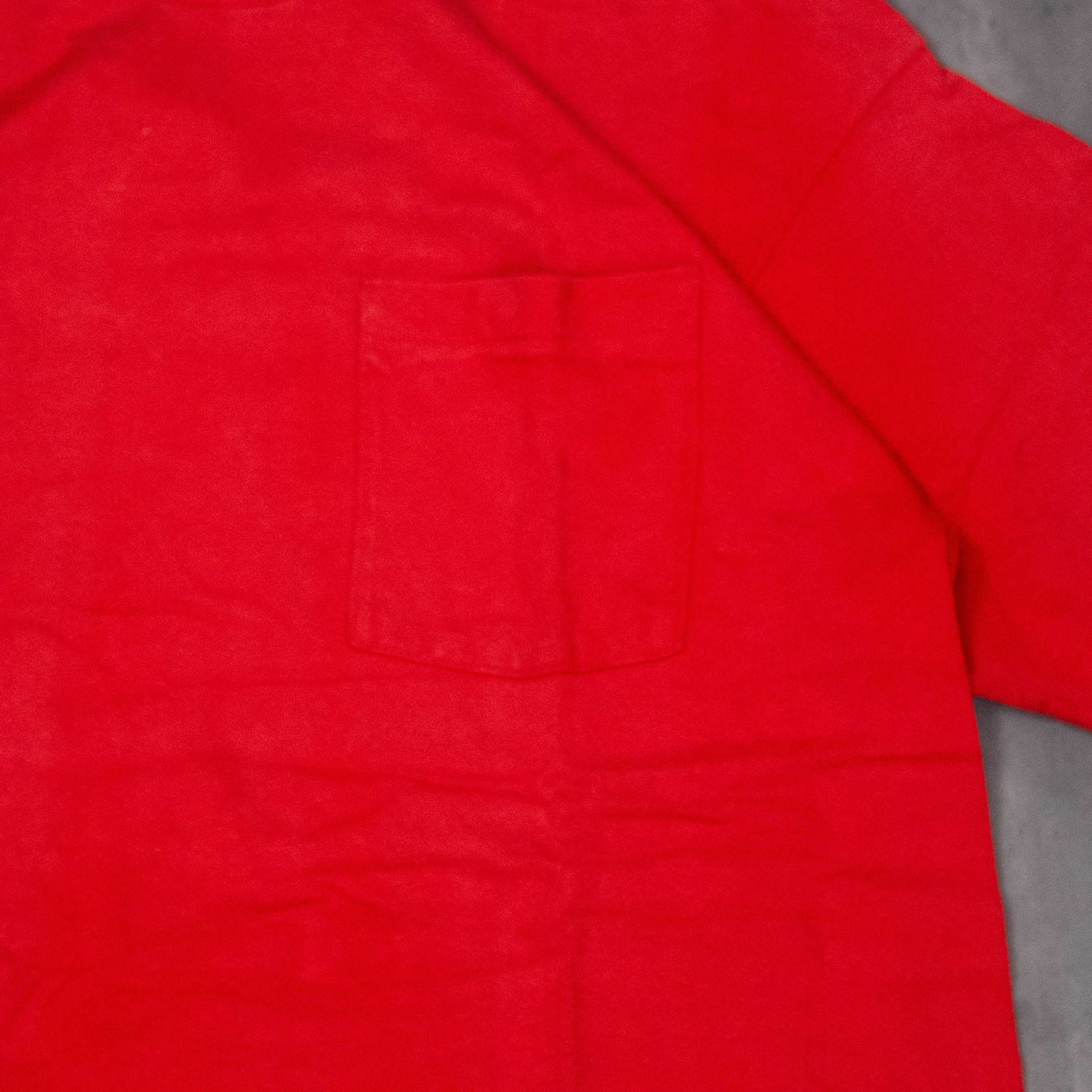 Fruit Of The Loom × Vintage Vintage 1990s Fruit Of The Loom Blank Single Stitch Red Tee Size US M / EU 48-50 / 2 - 4 Thumbnail