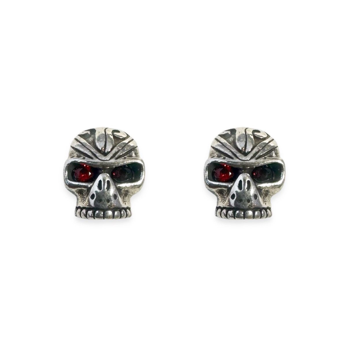 Designer Skull Head Stud Earrings for Men Women Hip Hop Unisex Style Size ONE SIZE - 1 Thumbnail