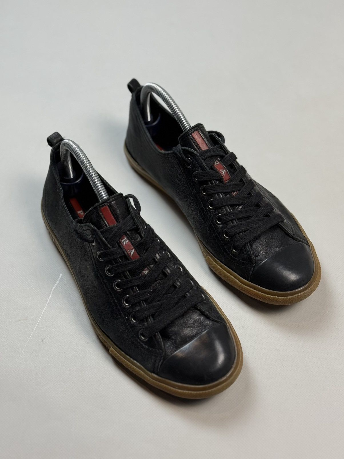 Prada Prada Men’s Leather Low Top Lace Up Sneakers Shoes Size US 8.5 / EU 41-42 - 2 Thumbnail
