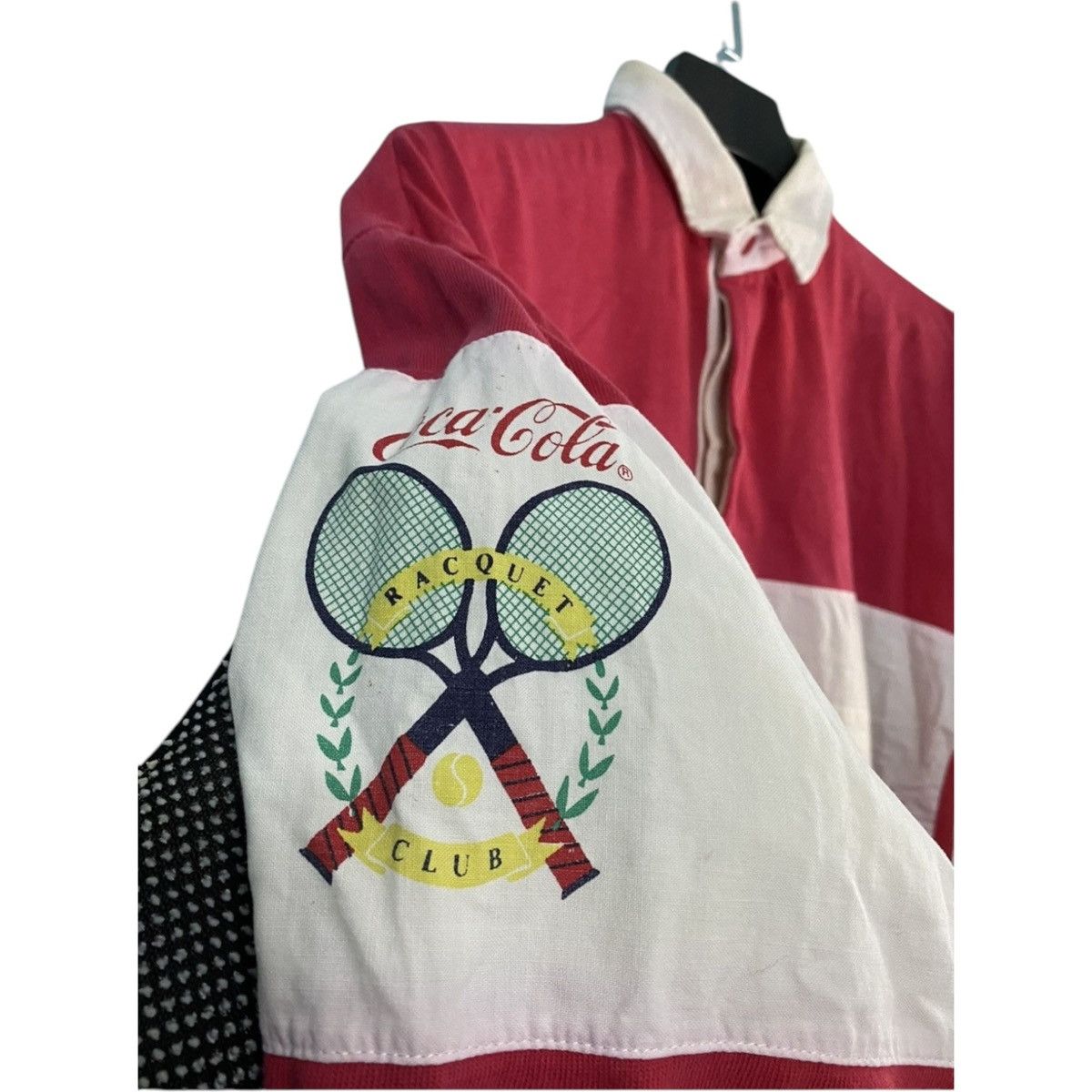 Rugby Ralph Lauren 💥VINTAGE RUGBY POLO COCA COLA ENGLAND RACQUET CLUB JERSEY Size US L / EU 52-54 / 3 - 5 Thumbnail