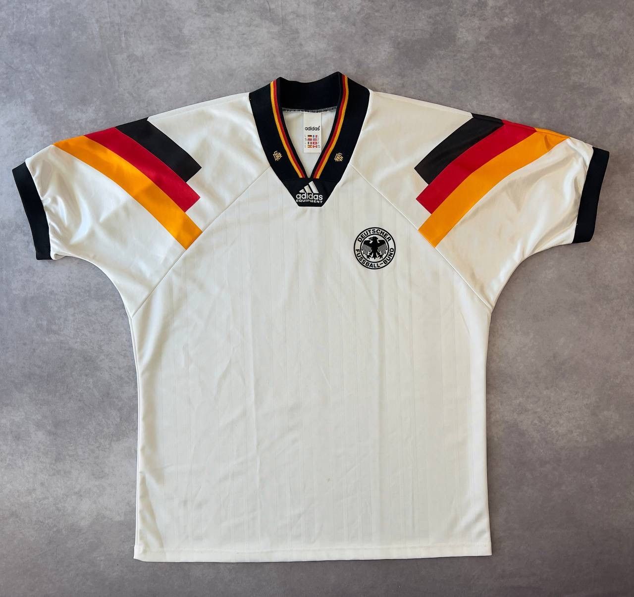 Adidas Germany 1992/1994 Adidas Home Football Soccer Shirt Size XL Size US XL / EU 56 / 4 - 1 Thumbnail