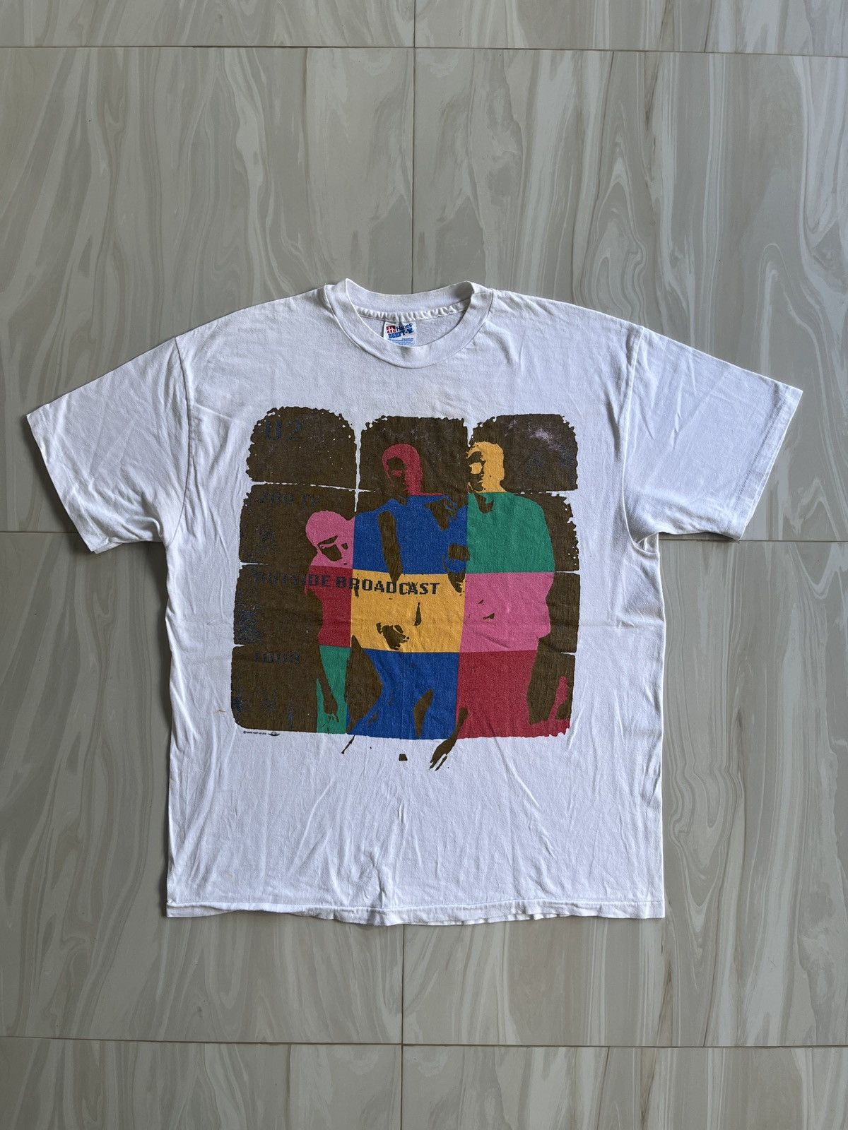 image of Band Tees x Vintage 90's U2 Tee in White, Men's (Size XL)