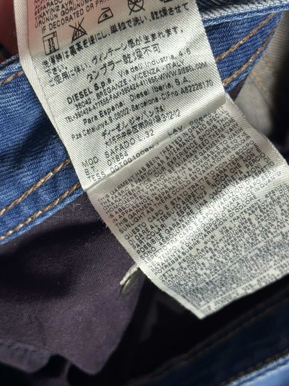 Diesel Diesel 33/32 Safado denim pants jeans trousers Y2K vintage Size US 33 - 13 Thumbnail