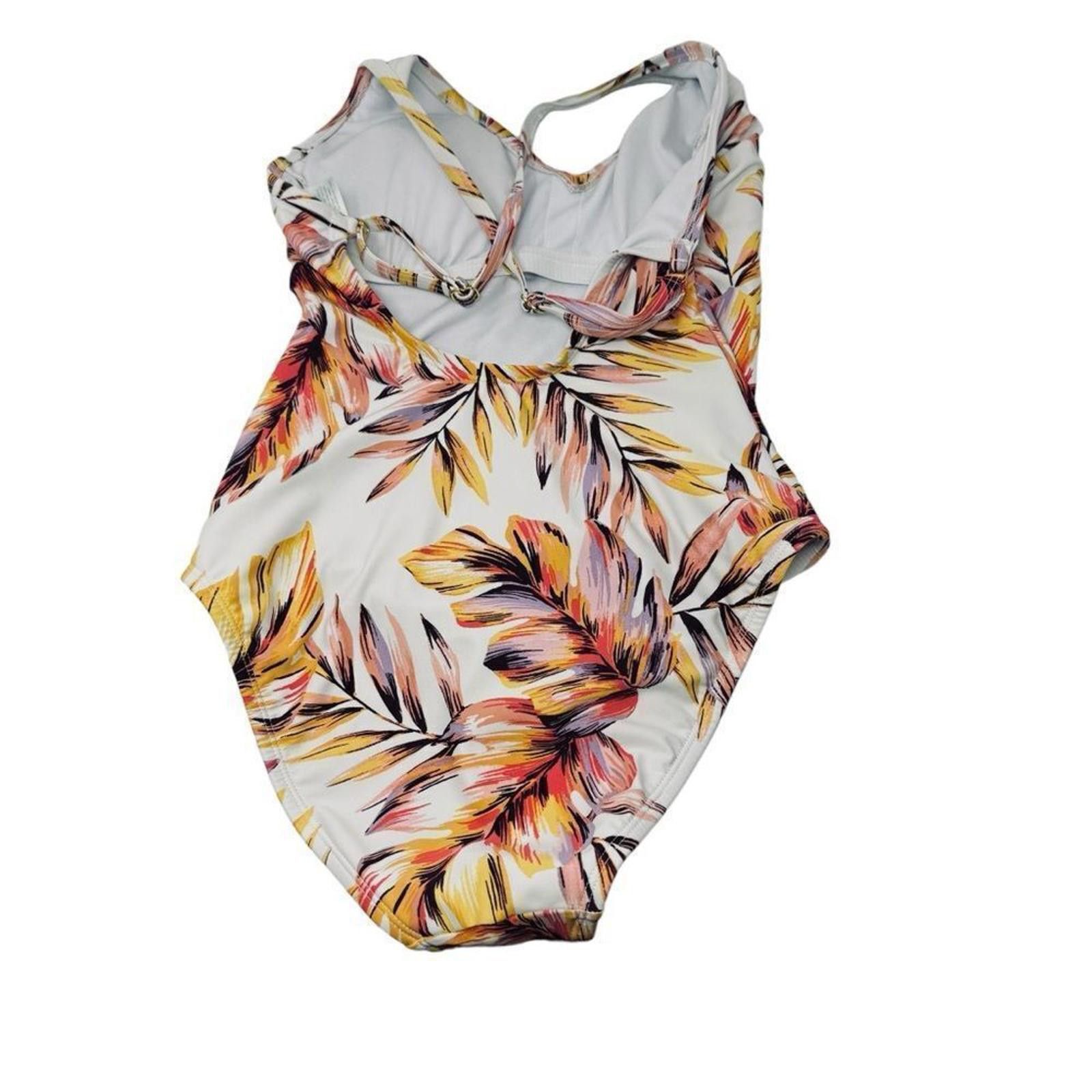 Designer Kona Sol One Piece. Floral V Neck Strappy. Size Small. Size ONE SIZE - 8 Thumbnail