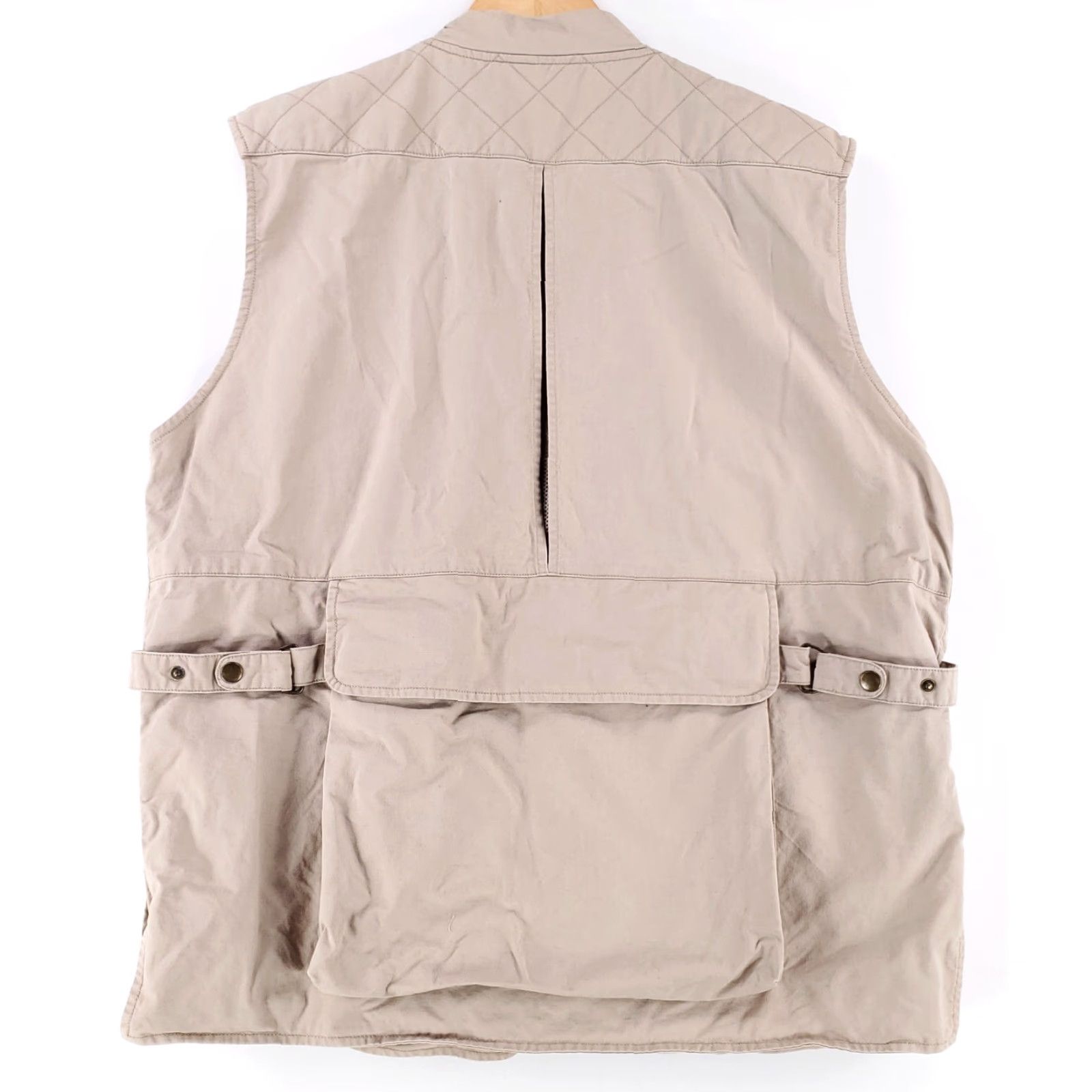 Vintage Woolrich Jacket Mens L Beige Full Zip Fishing Hunting Cargo Utility Game Pouch Vest Size US L / EU 52-54 / 3 - 3 Thumbnail