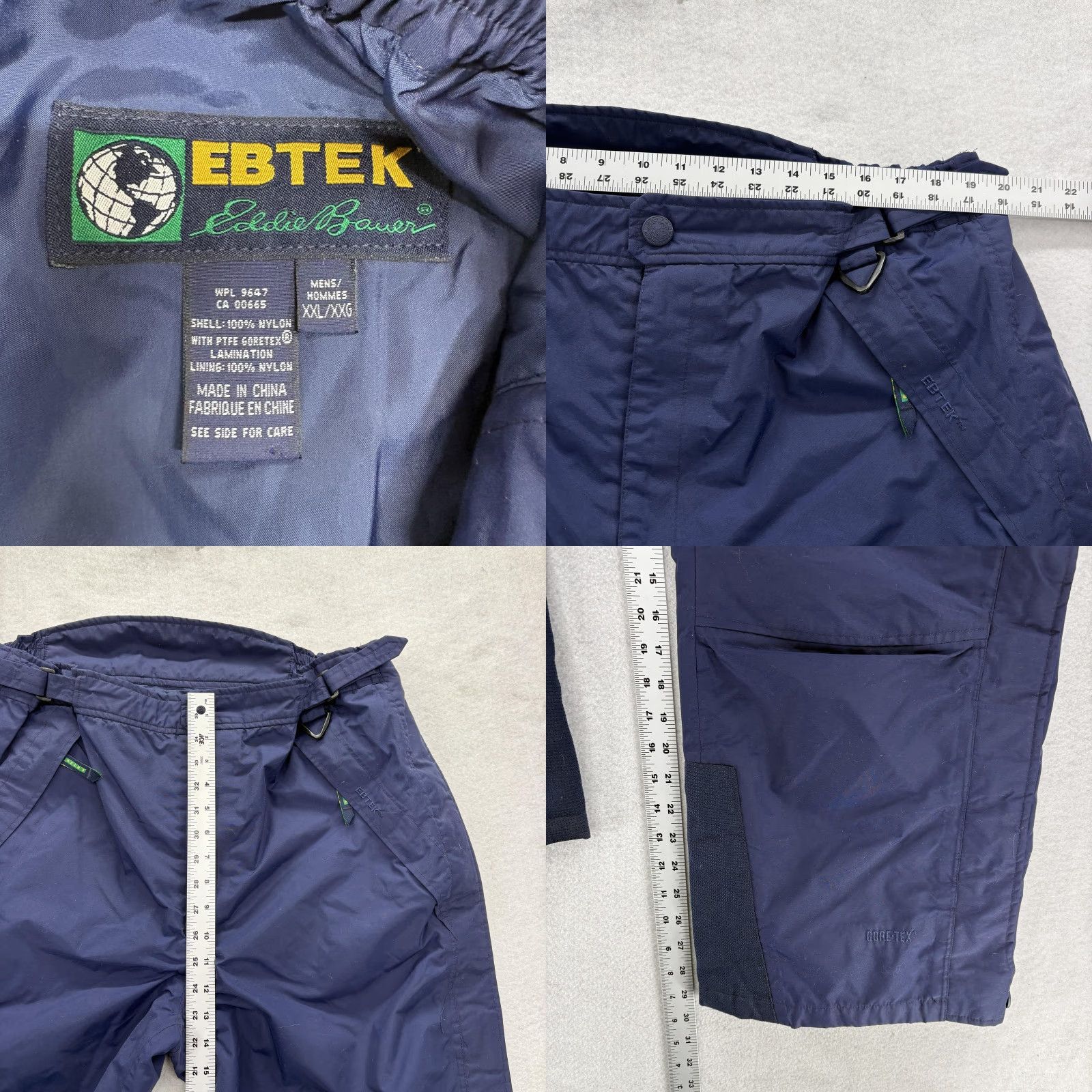 Eddie Bauer Vintage Eddie Bauer EBTEK Gore-Tex Pants Mens 2XL Blue Ski Snow Waterproof 90s Mens Size US 39 - 8 Thumbnail