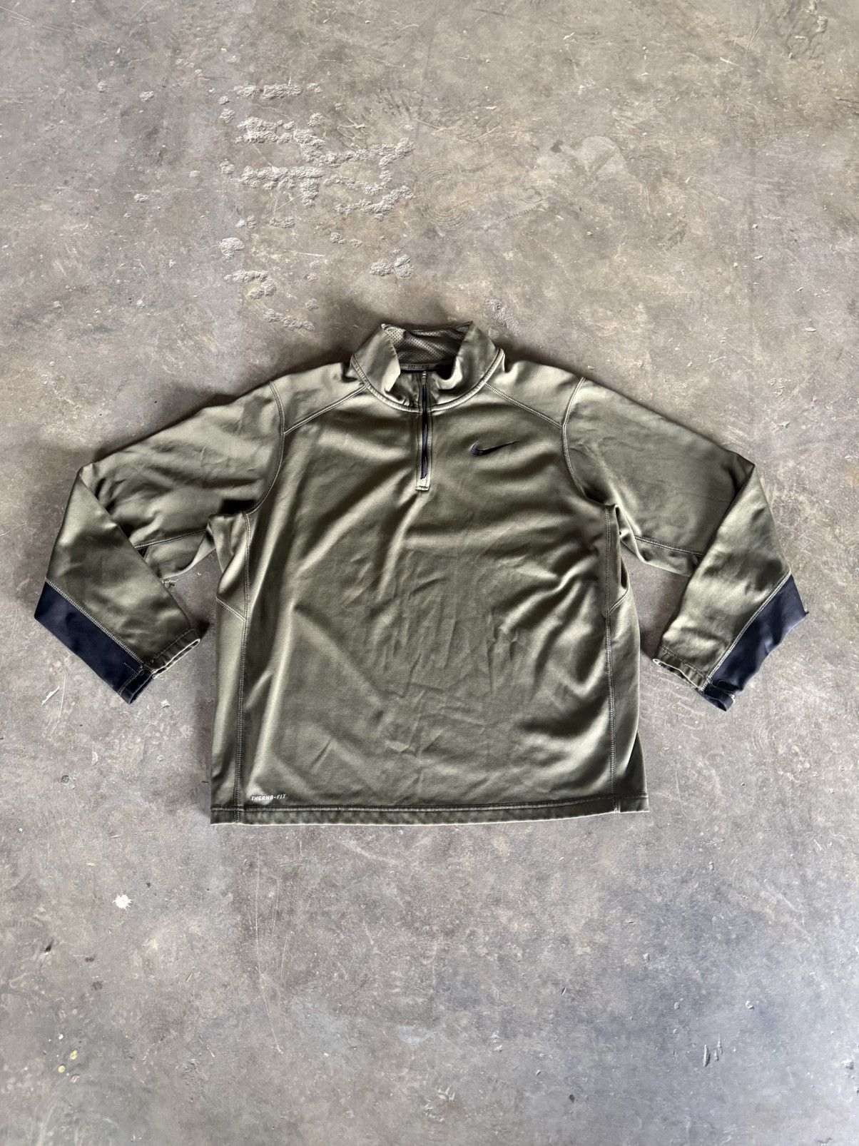 Nike Nike Therma Fit Olive 1/4 Zip Essential Pullover Sweatshir Size US XL / EU 56 / 4 - 1 Thumbnail