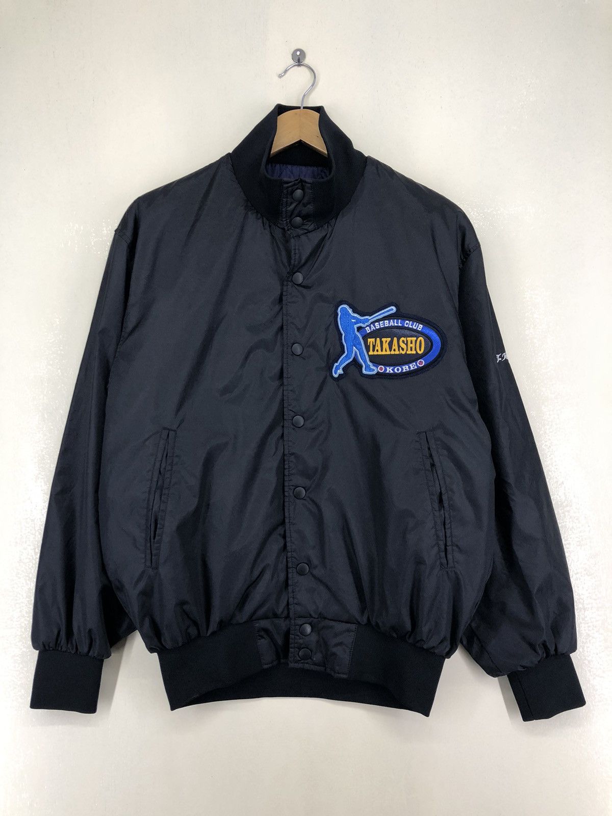 image of Vintage Takasho Kobe Baseball Club Bomber Jacket in Black, Men's (Size Large)