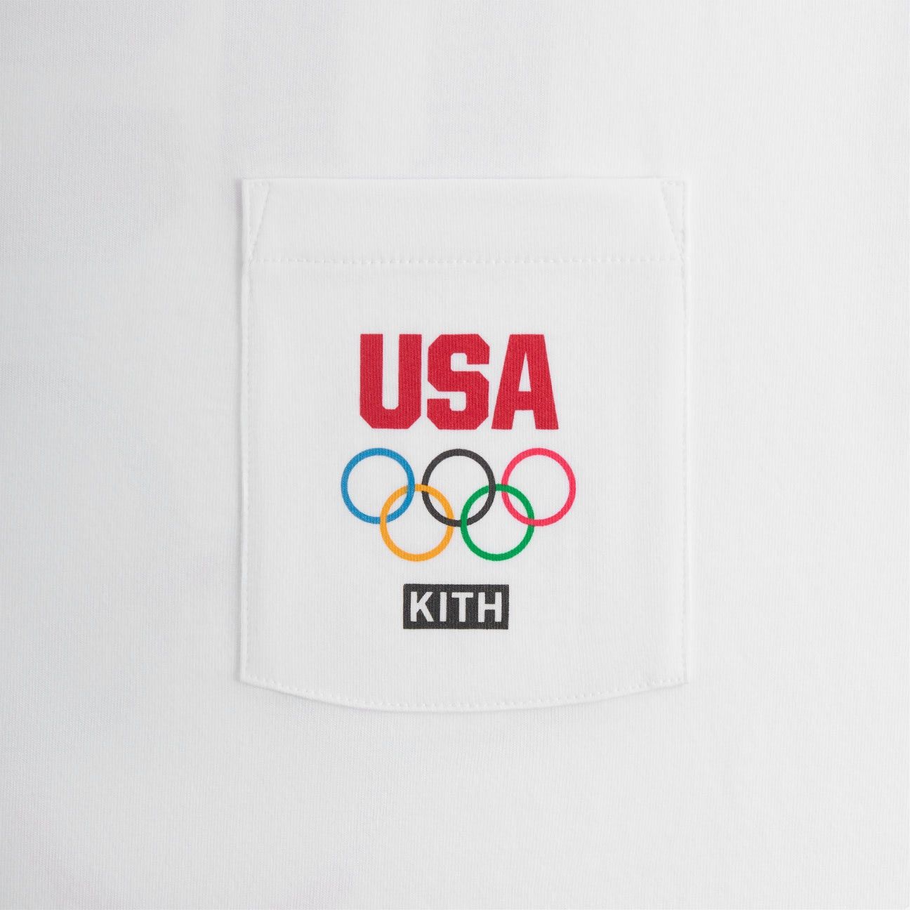 Kith for Team USA Pocket Tee in White T-Shirt Size XL