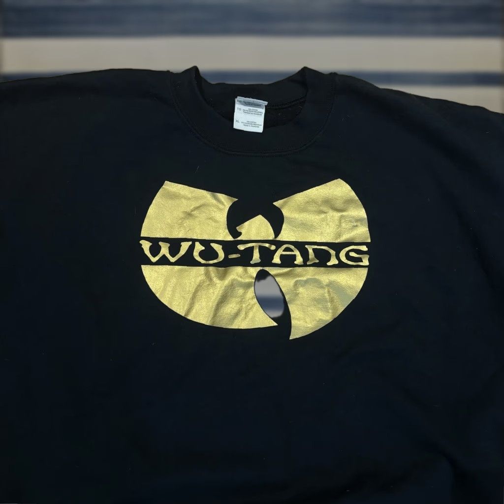 Gildan VINTAGE Wu-Tang Clan Black Gold Foil Graphic Logo Pullover Sweatshirt XL Size US XL / EU 56 / 4 - 1 Thumbnail