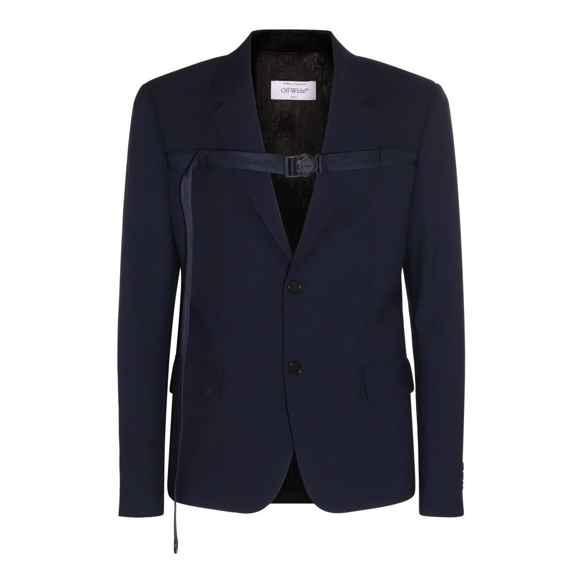 Off-White o1y0225 Blazer in Midnight Blue Size US M / EU 48-50 / 2 - 1 Thumbnail