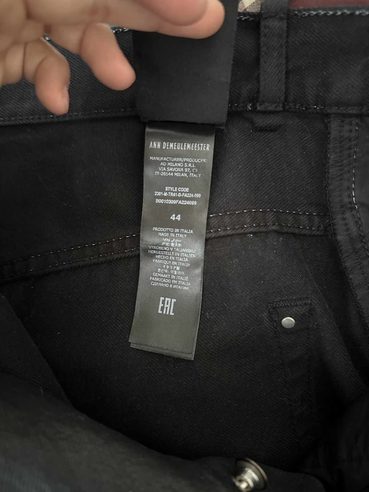 Ann Demeulemeester Ann Demeulemeester Waxed Kevin Denim Size US 29 - 7 Thumbnail