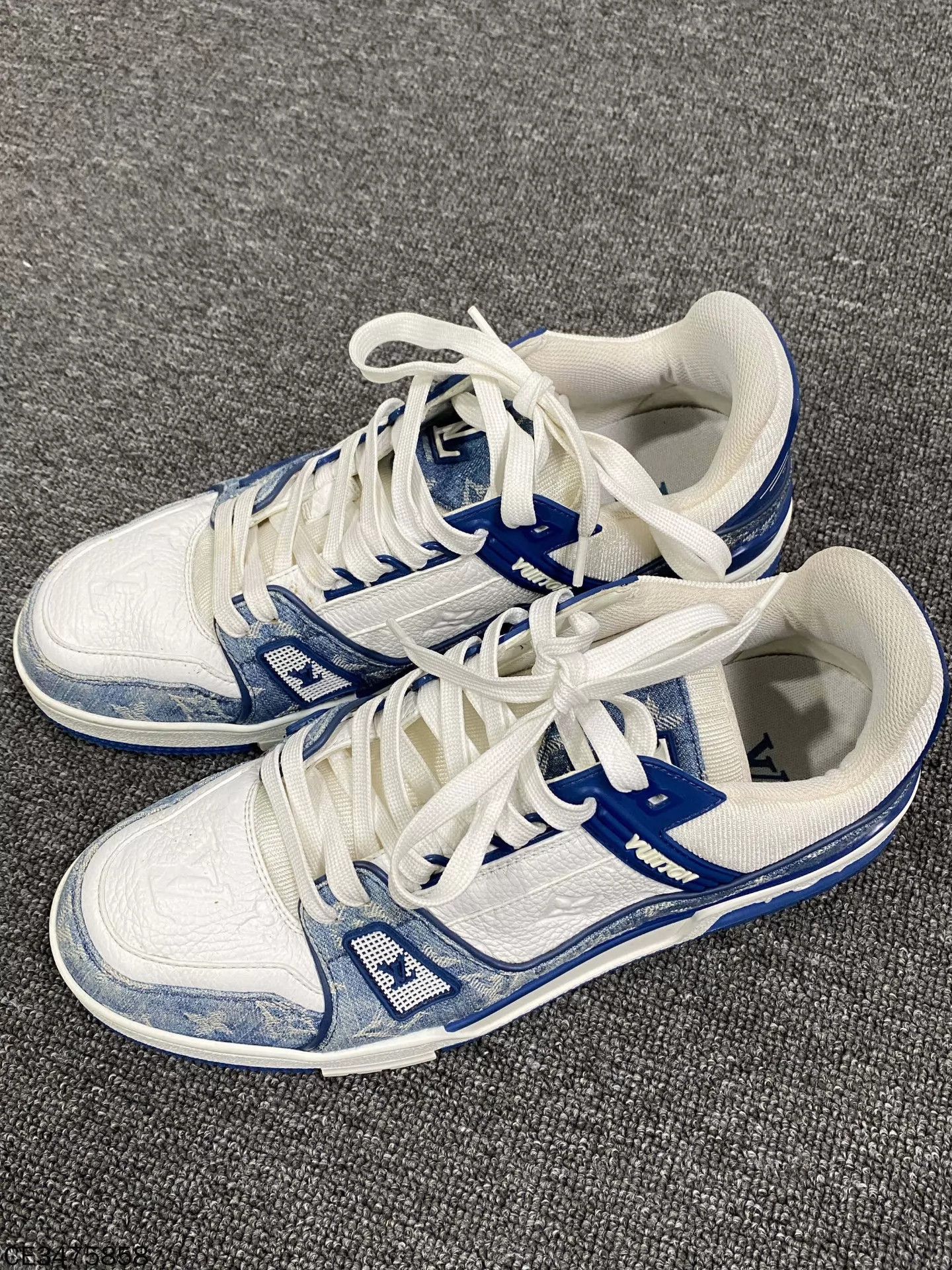 Louis Vuitton LV Blue White Denim Trainer 42.5 Size US 9.5 / EU 42-43 - 1 Thumbnail