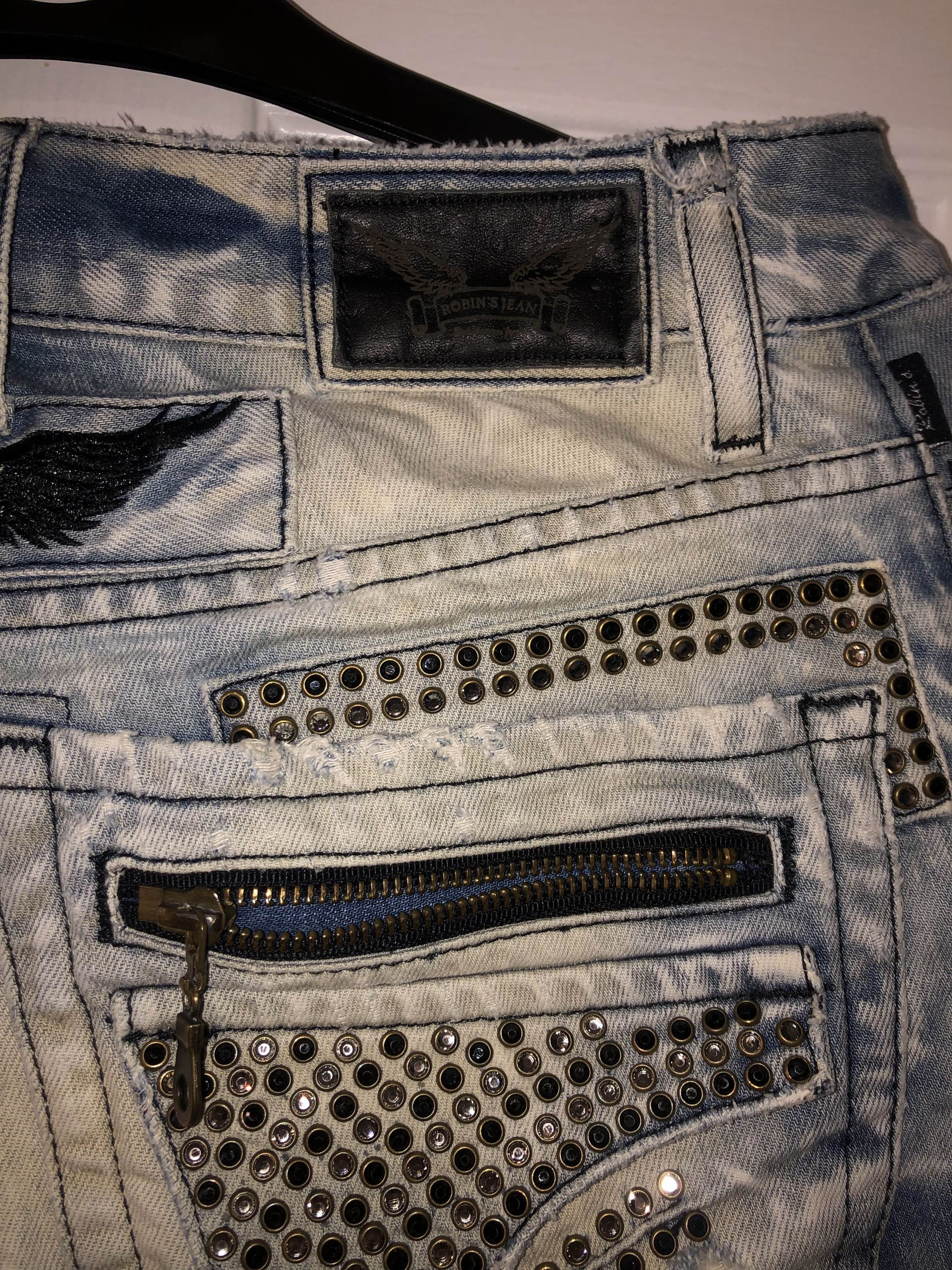 Robins Jeans Robins Jeans, Studded with crystals Size US 29 - 8 Thumbnail