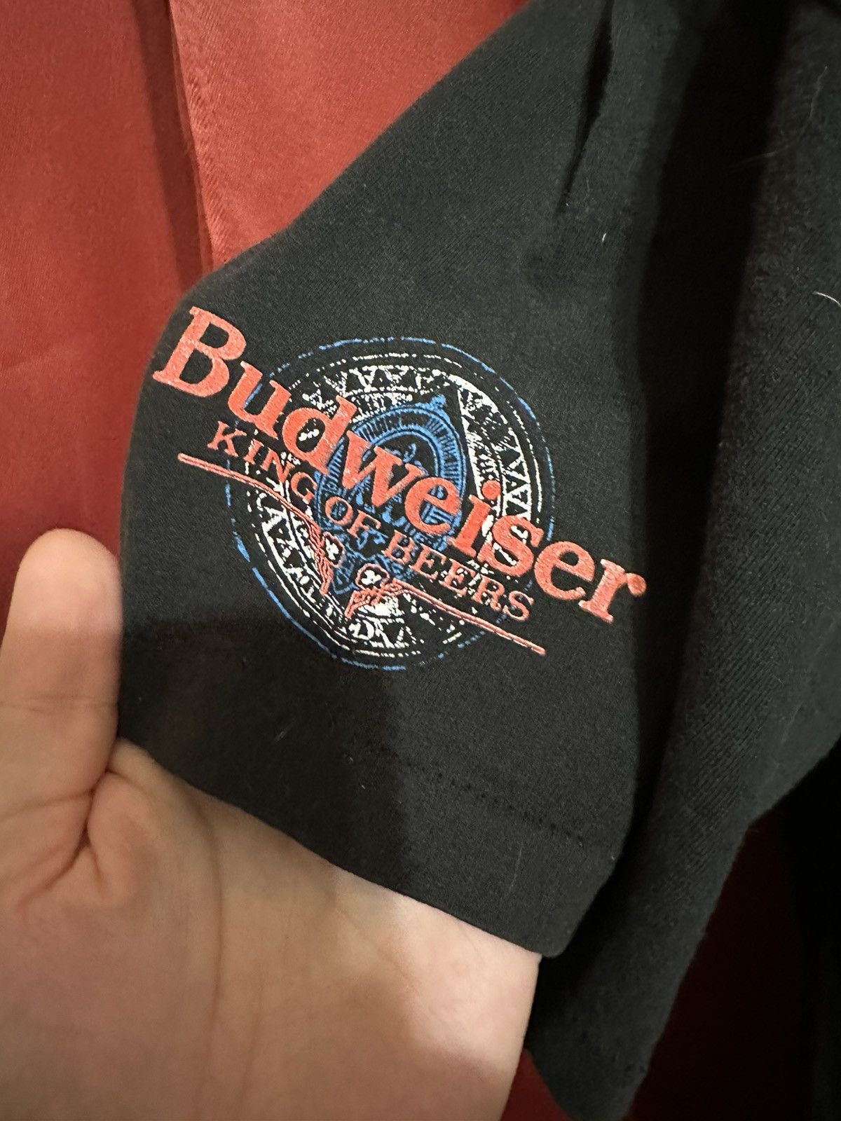 Budweiser × Vintage Vintage Budweiser Tshirt 90’s King of Beers Wolf Moon Grail Size US XL / EU 56 / 4 - 3 Thumbnail