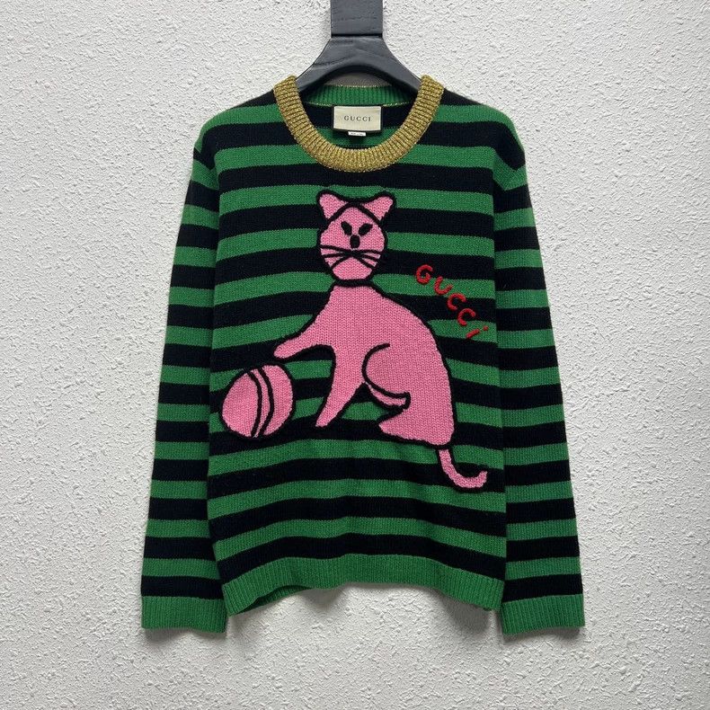 Gucci Gucci Cat striped wool sweater Size S / US 4 / IT 40 - 1 Thumbnail