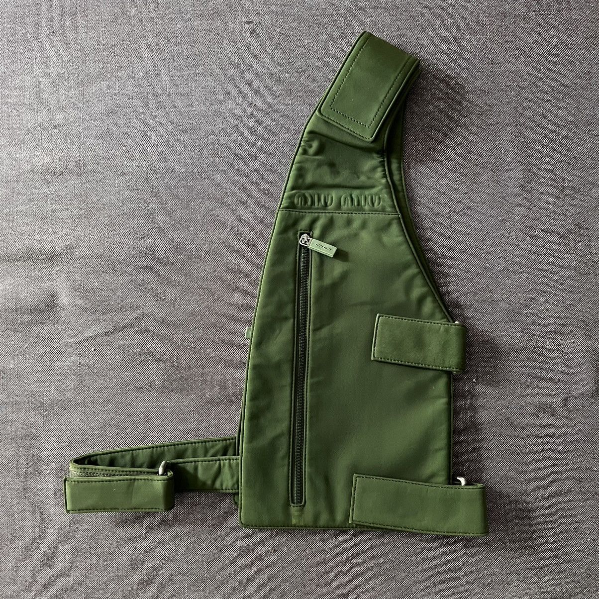 Miu Miu 1999 crossbody vest in green