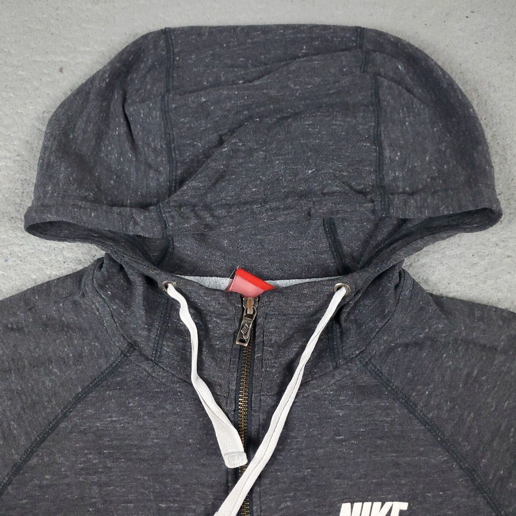 Nike Nike Womens Small Gray Full Zip Up Hoodie Swoosh Sweatshirt Size S / US 4 / IT 40 - 2 Thumbnail