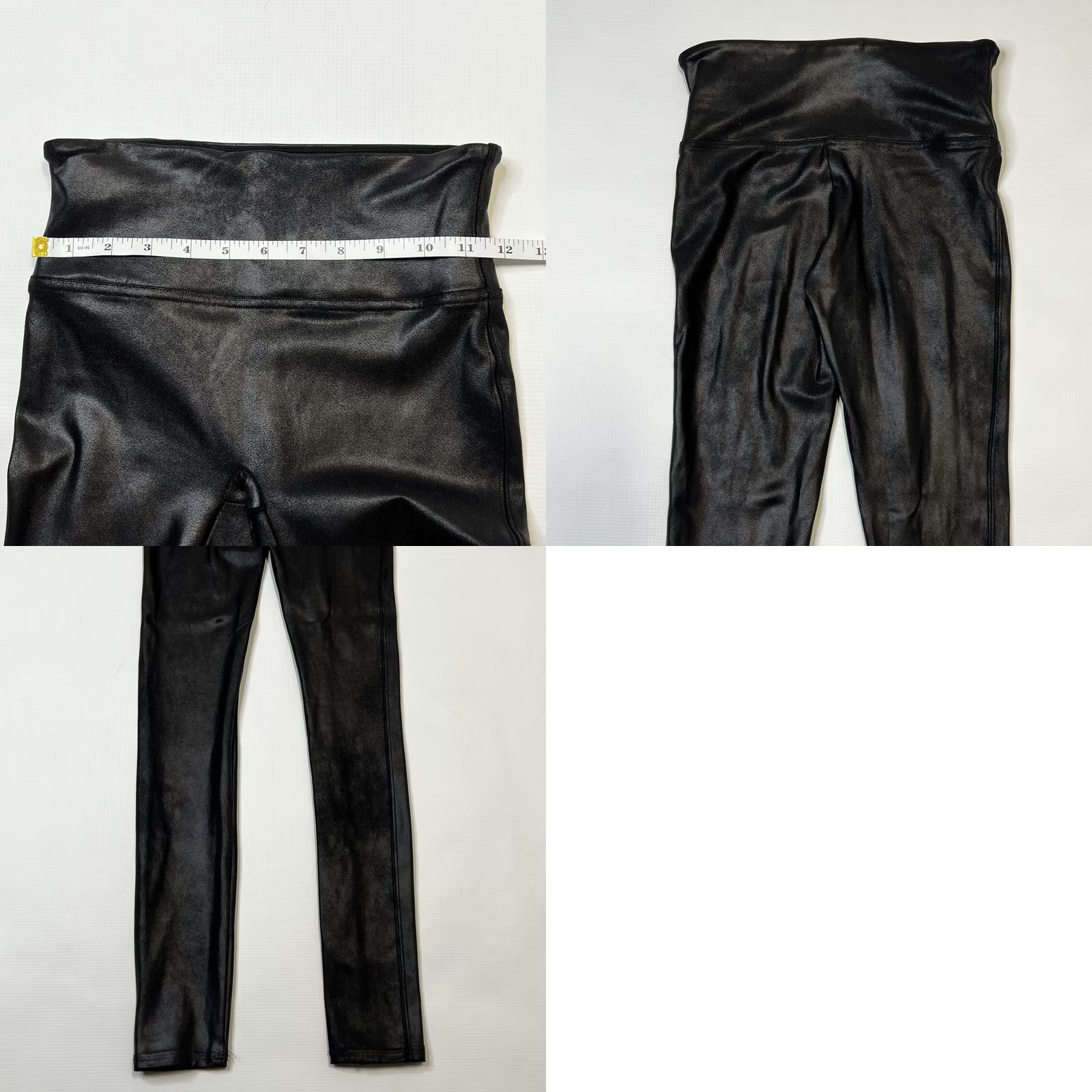 Spanx SPANX Faux Leather Leggings Women's Black Shiny Coated Compression Shaping Small Size 28" / US 6 / IT 42 - 8 Thumbnail