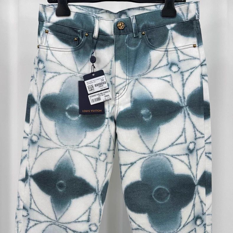 Louis Vuitton Louis Vuitton Ink and wash three-flower full-print denim t Size US 30 / EU 46 - 3 Thumbnail