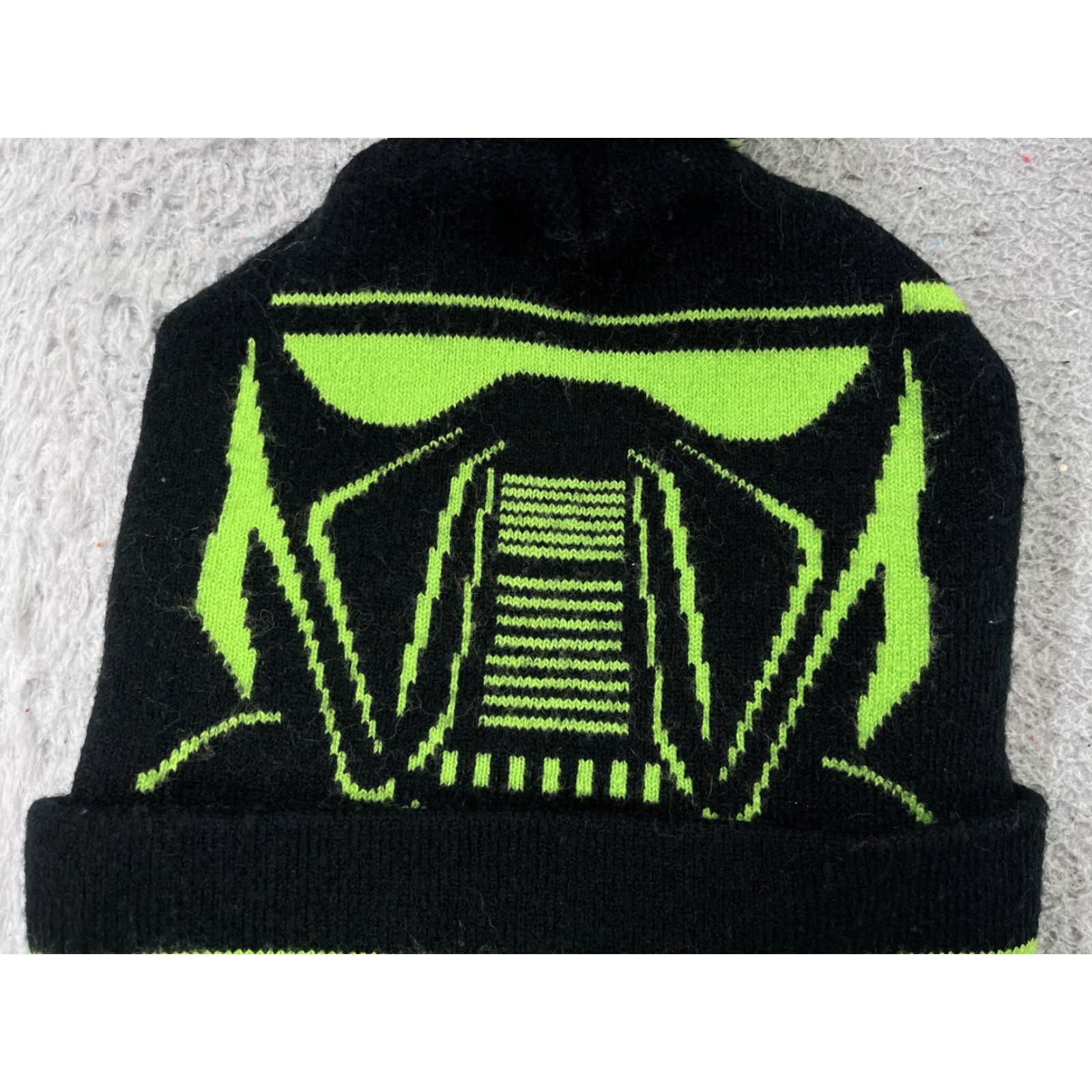 Star Wars Rogue One Death Trooper Beanie Adult OS Green Black Knit 100% Acrylic Size US 9.5 / EU 42-43 - 2 Thumbnail