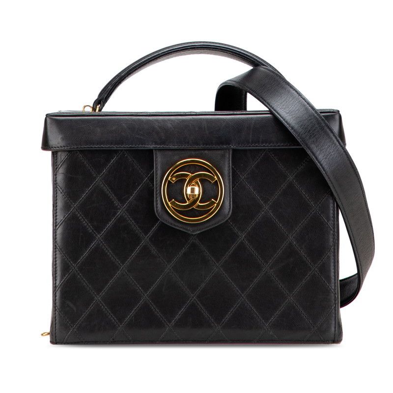 Chanel Chanel Chanel Bicolore Coco Mark Leather 2way bag Leather Vanity Bag Size ONE SIZE - 1 Thumbnail