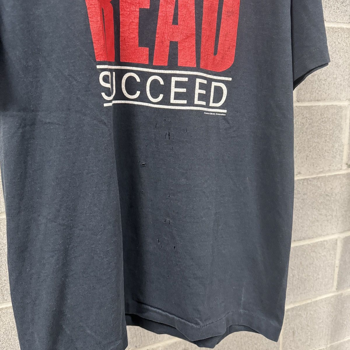 Vintage Thrashed Faded Distressed Read Succeed Shirt ERD Grunge Size US XL / EU 56 / 4 - 2 Thumbnail