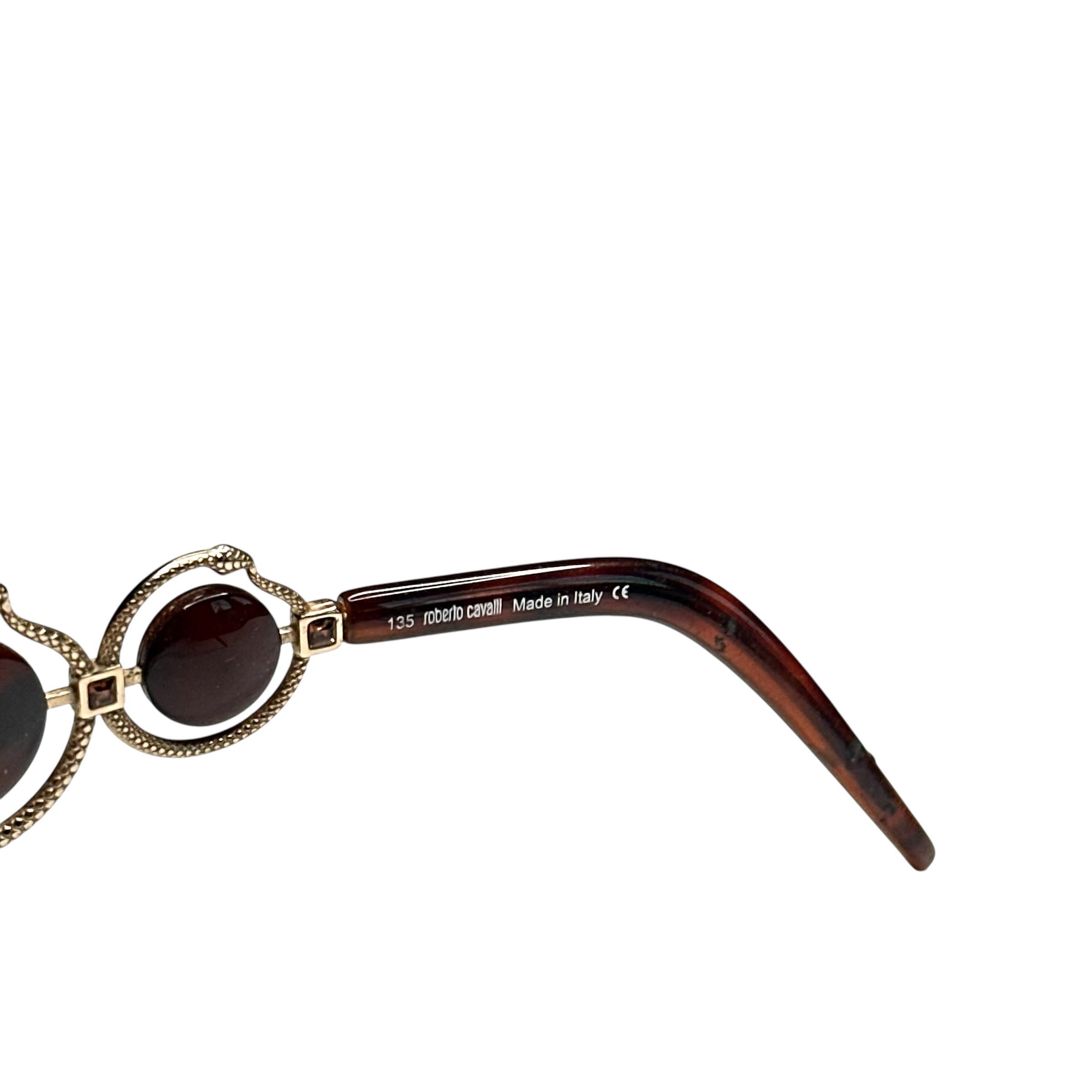 Roberto Cavalli Cavalli Round Snakes Futuristic Sunglasses Size ONE SIZE - 6 Thumbnail