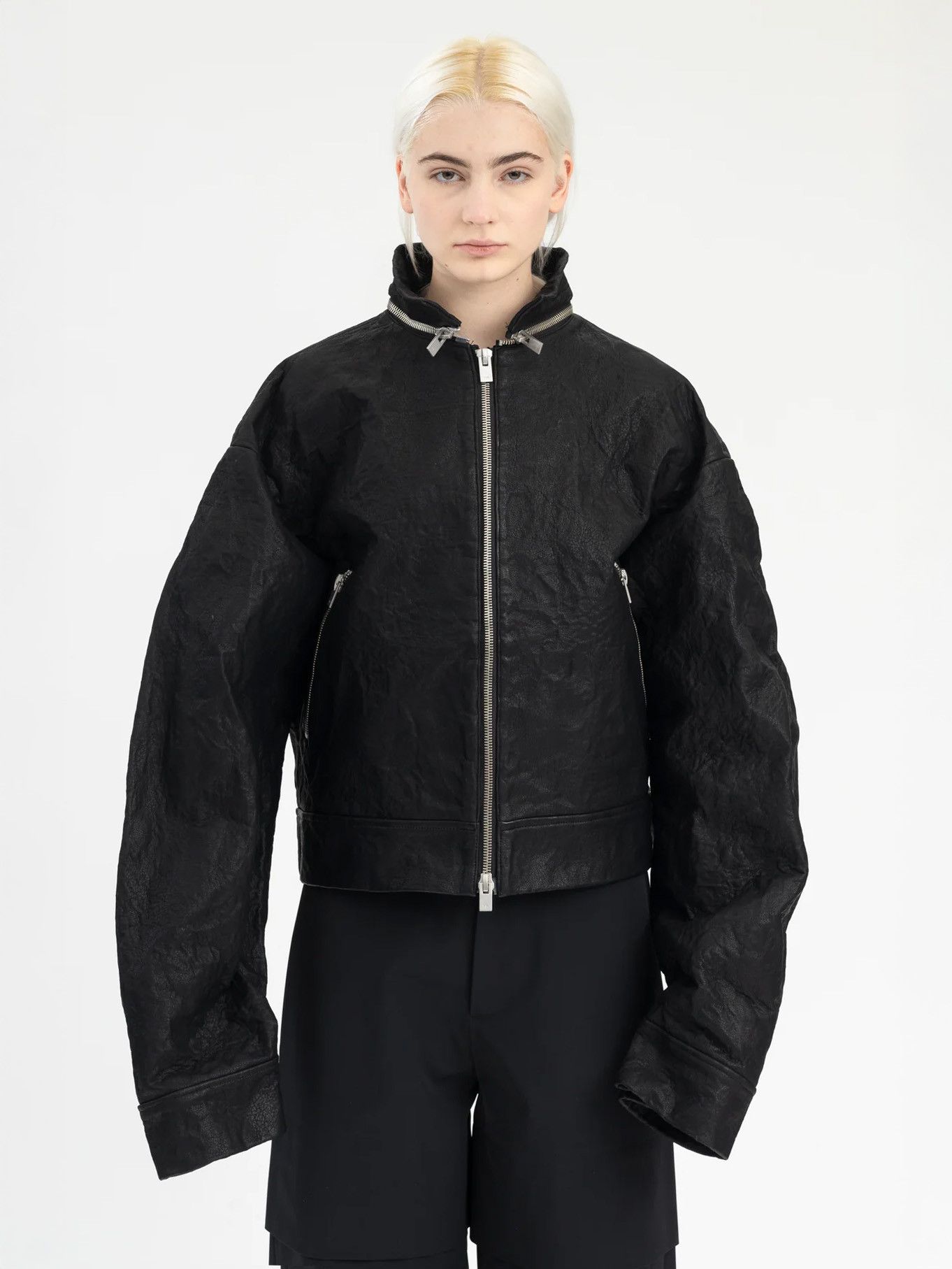 Heliot Emil HELIOT EMIL AW23 Stiff Leather Jacket Black Size XS / US 0-2 / IT 36-38 - 6 Thumbnail