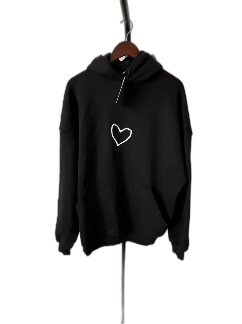 Balenciaga Balenciaga Heart Logo Hooded Sweatshirt Size US M / EU 48-50 / 2 - 1 Thumbnail