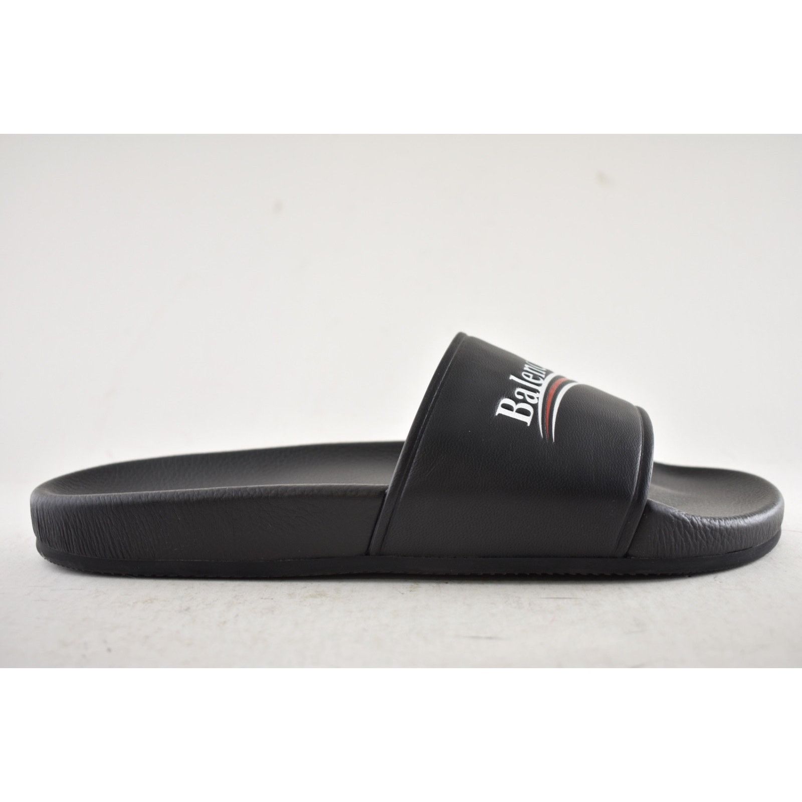 Balenciaga Balenciaga Leather Campaign Logo Slide Pool Sandal 44 11 Size US 11 / EU 44 - 2 Thumbnail