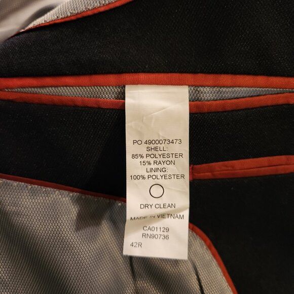 Alfani Alfani men's new black sport coat jacket blazer size: 42R Size 42R - 5 Thumbnail