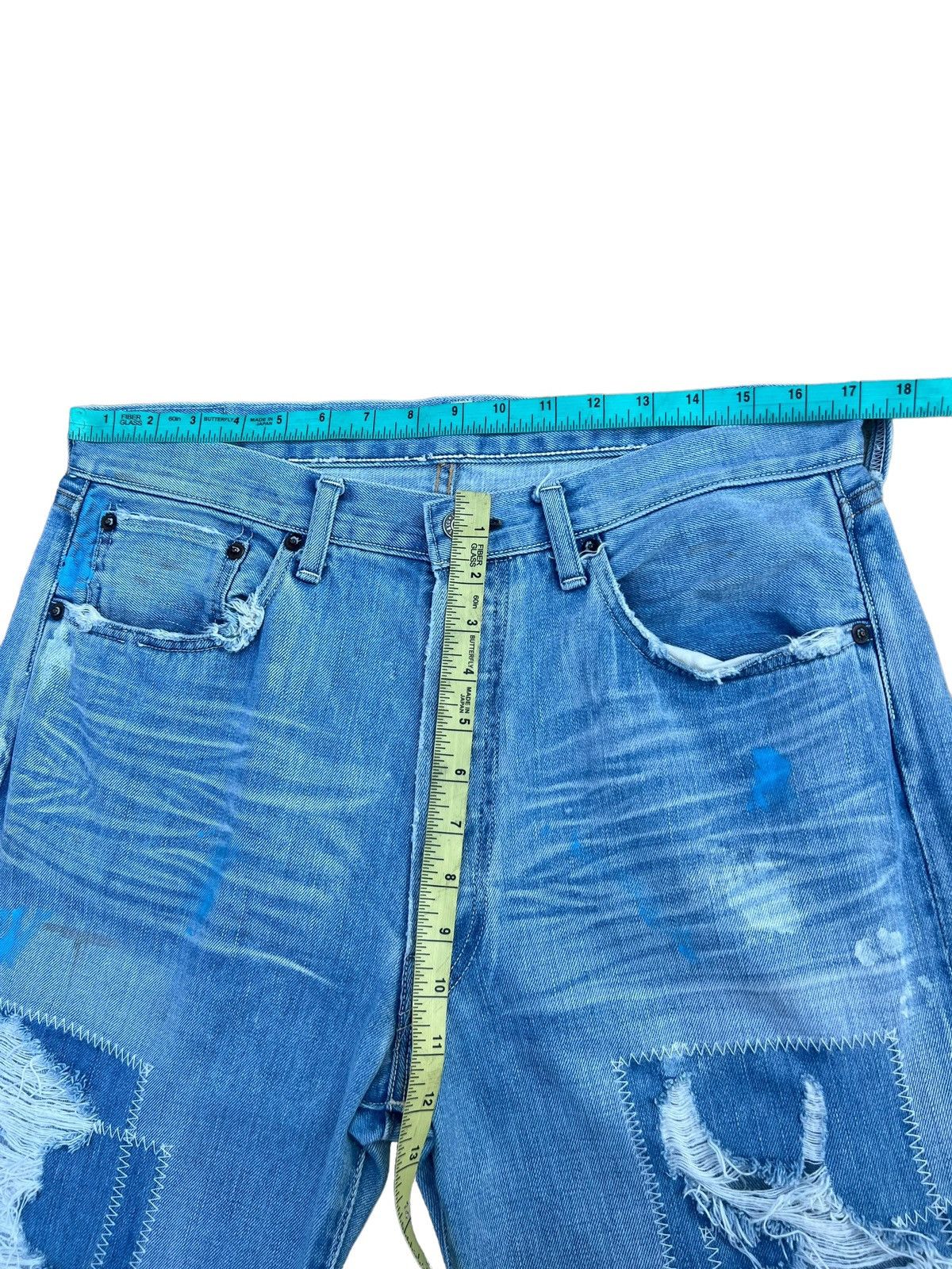 Levi's Vintage Clothing VTG 2005 LVC Levi’s 501 Big E Distress Painter Denim Jeans Size US 34 / EU 50 - 3 Thumbnail