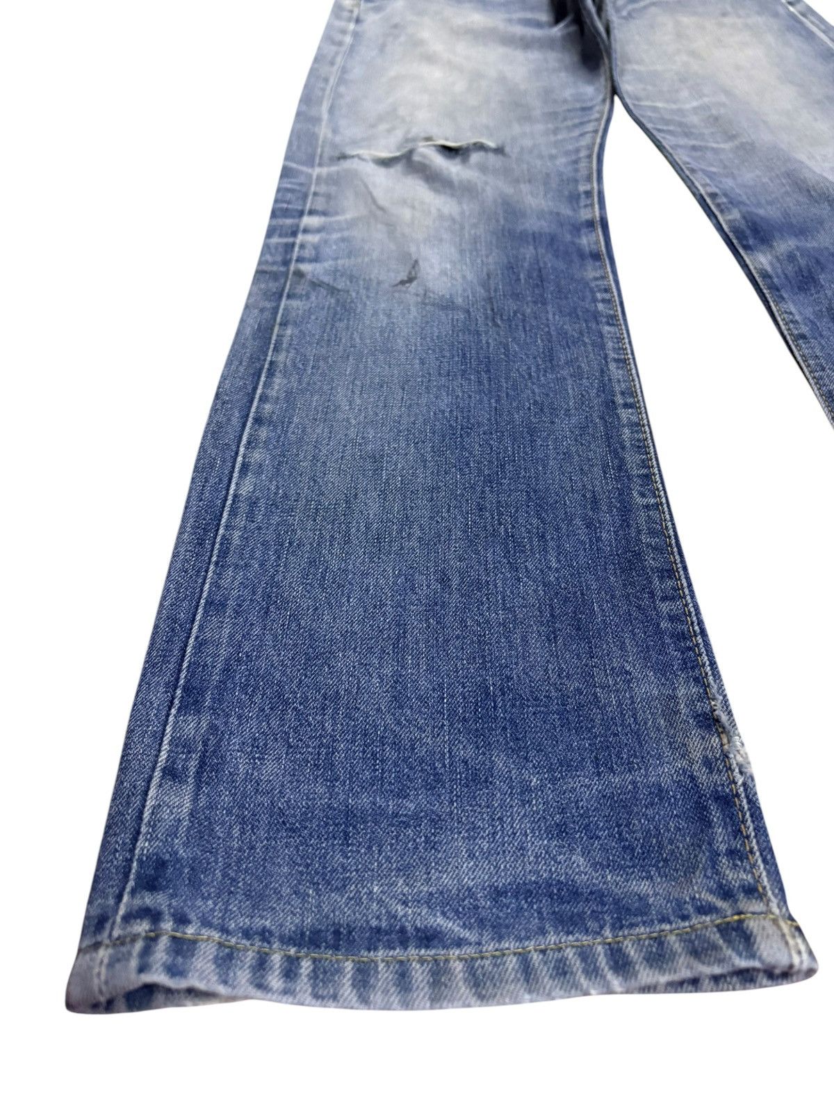 Edwin × Japanese Brand Vintage Japanese Edwin 505 Selvedge Mud Wash Distress Jeans Size US 31 - 7 Thumbnail