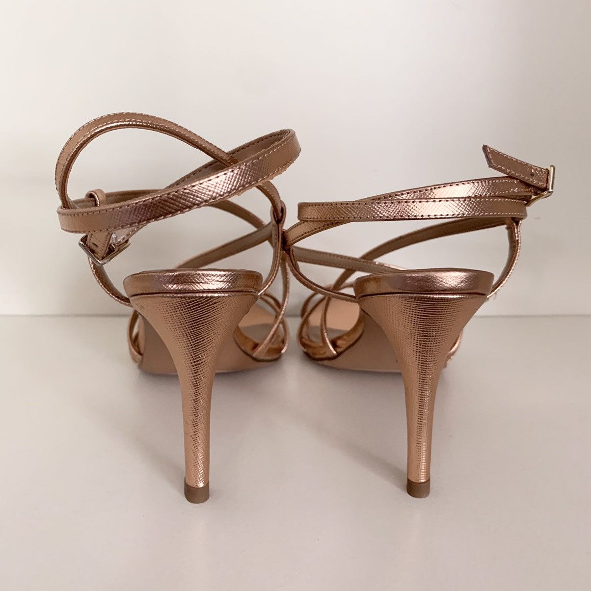 Banana Republic Banana republic Rose gold leather strappy heels size 6 Size US 6 / IT 36 - 8 Thumbnail