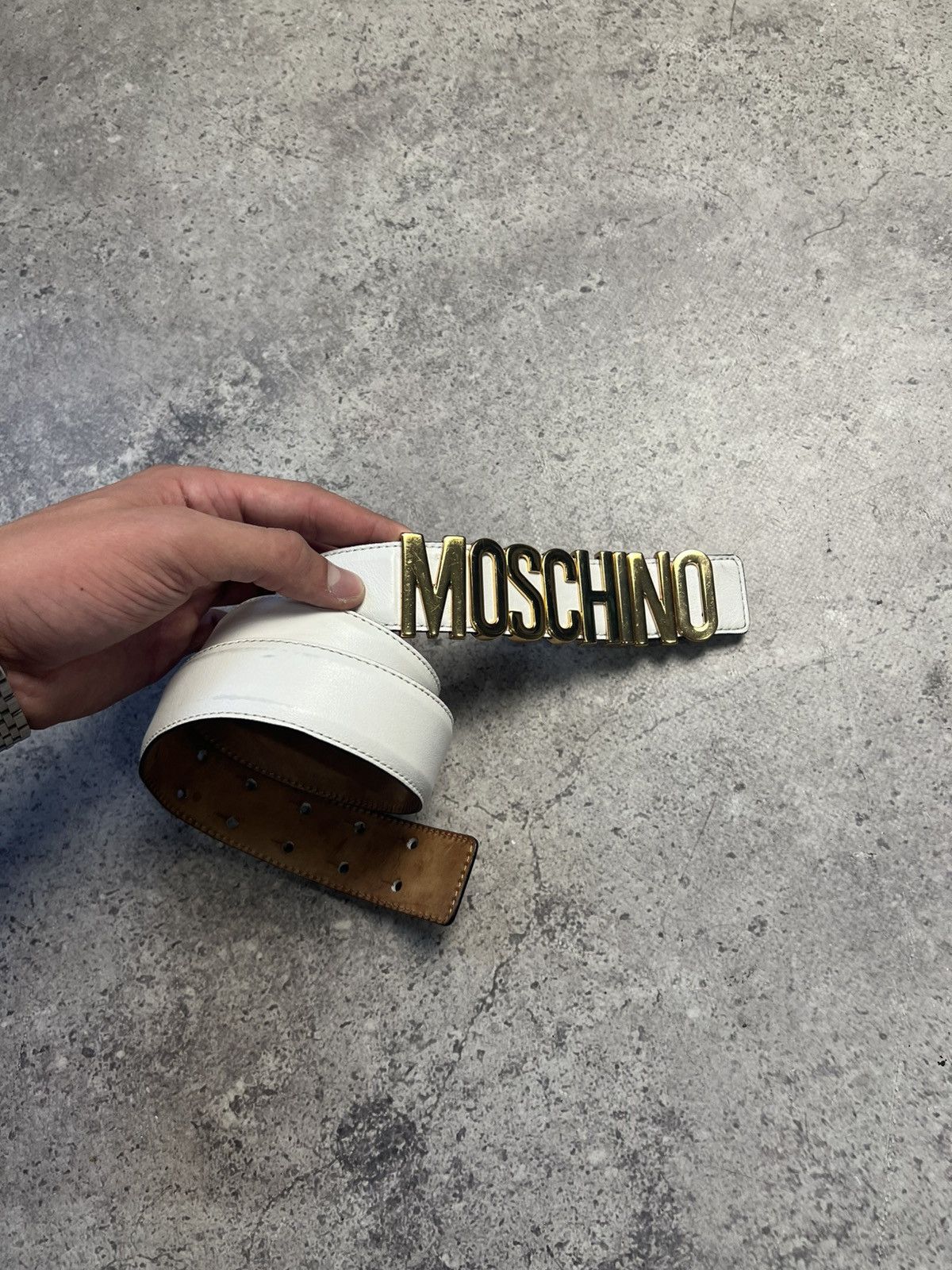 Moschino Moschino Belt White Size ONE SIZE - 3 Thumbnail