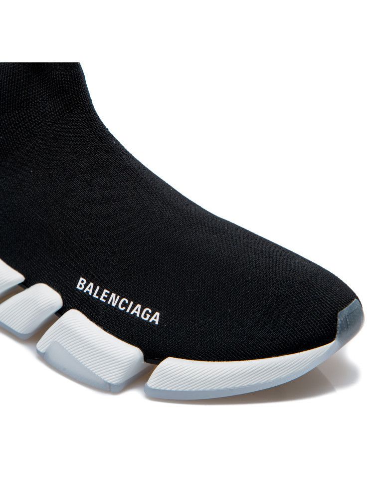 Balenciaga o1mt1gz1024 Speed 2.0 Clear Sole Recycled Knit Sneaker Black Size US 10 / EU 43 - 5 Thumbnail