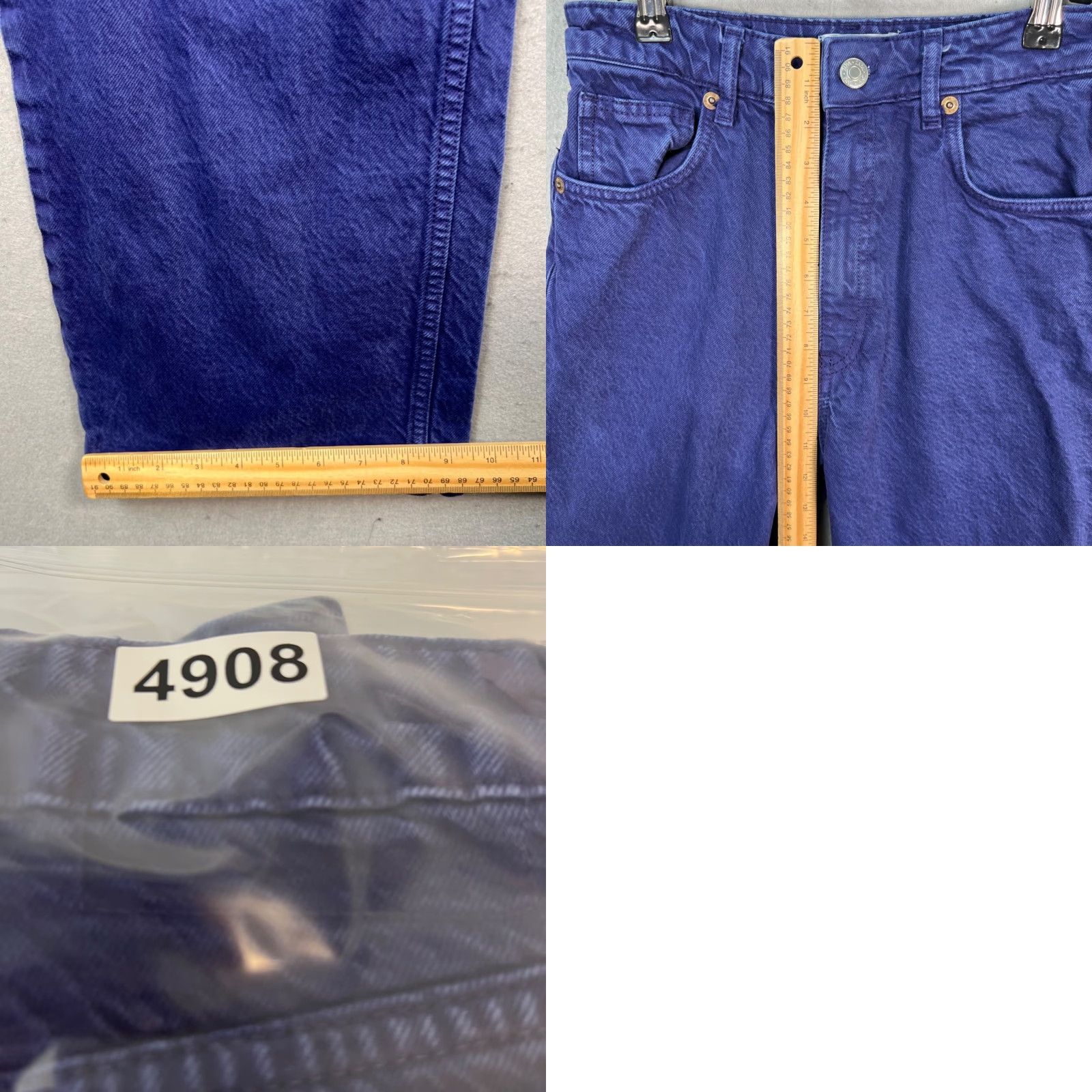 Zara Zara Jeans Womens Size 6 Purple 100% Cotton Denim High-Rise Straight-Leg 5-Pocket Regular Inseam 31 in Vintage: No Womens Jeans Mahar? Size 28" / US 6 / IT 42 - 8 Thumbnail