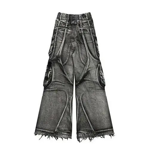 Japanese Brand Retro Style Distressed Baggy Jeans Size US 29 - 7 Thumbnail