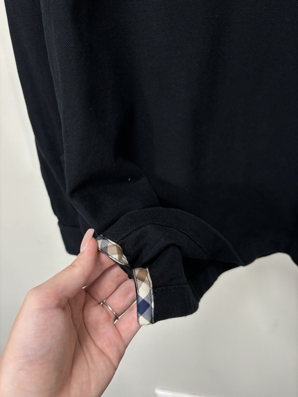 Aquascutum Vintage Aquascutum Classic Black Long Sleeve Polo Shirt Size US M / EU 48-50 / 2 - 10 Thumbnail