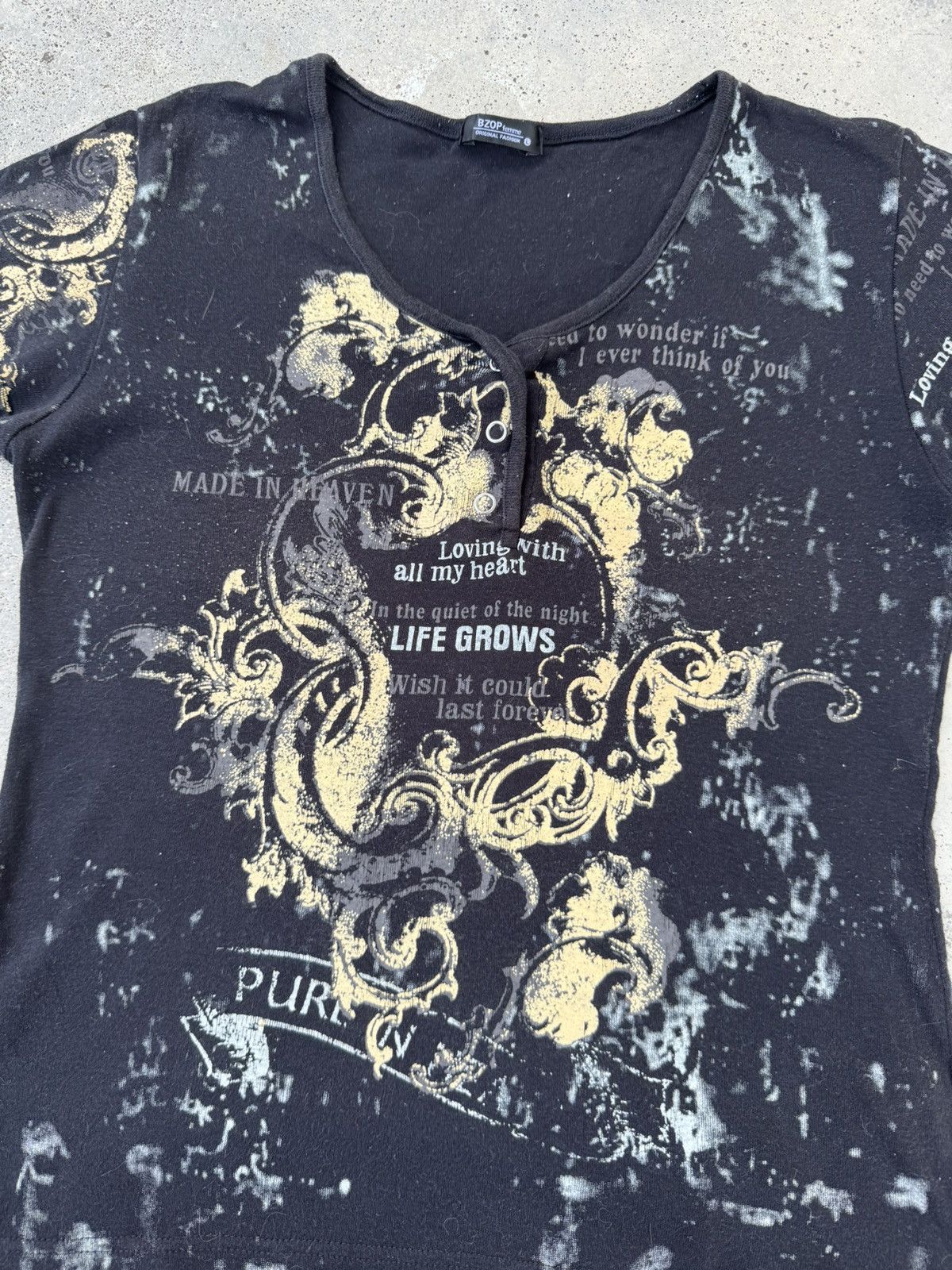Seditionaries Sick BZOP Femme Wild Poem seditionaries Styled Gothic Tees Size L / US 10 / IT 46 - 2 Thumbnail